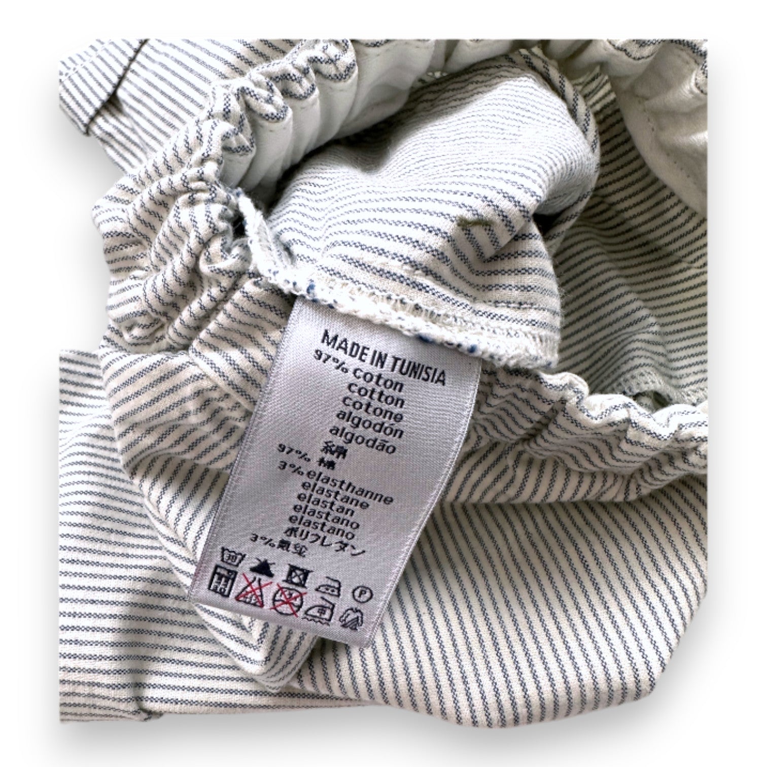 BONPOINT - Blue and white striped pants - 6 months