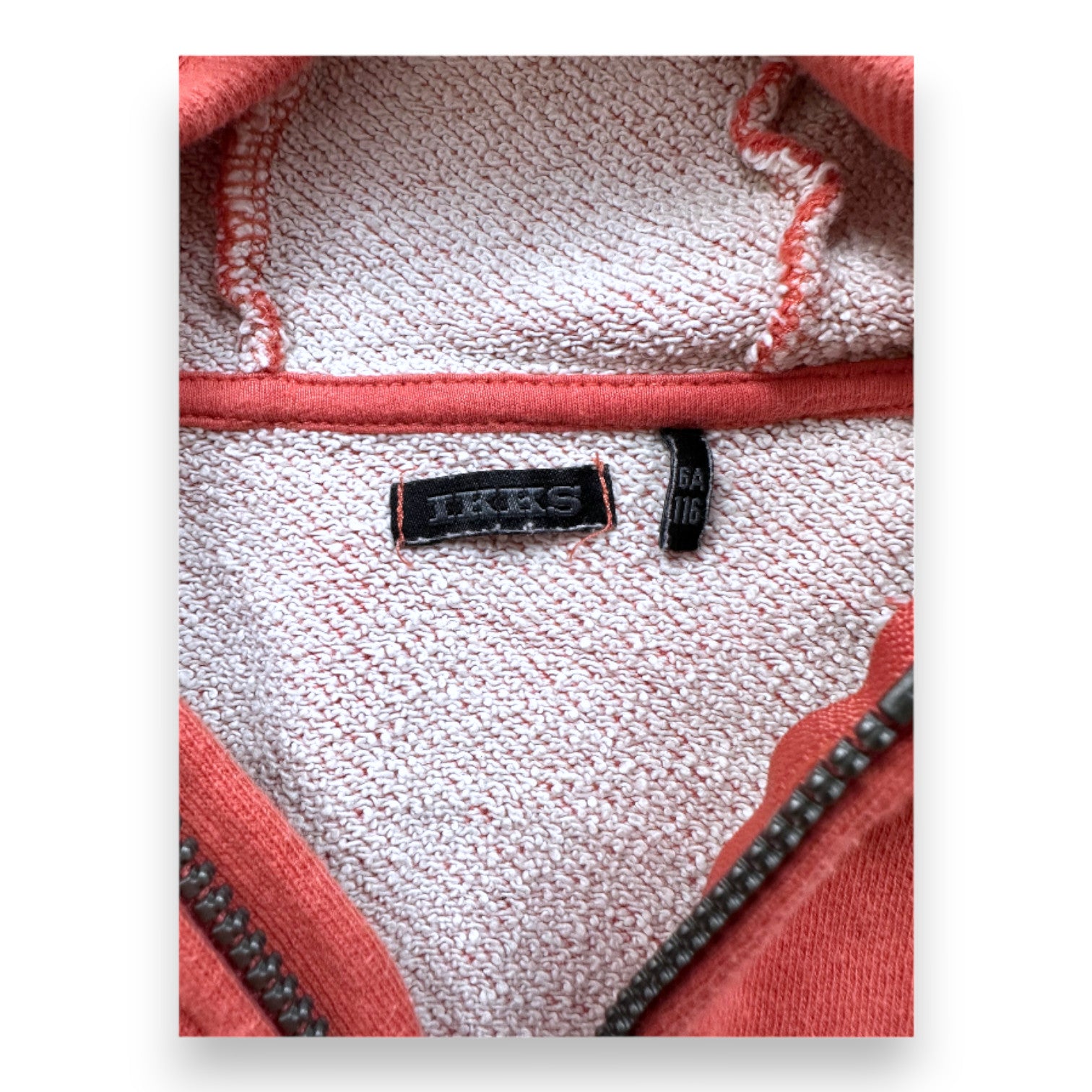 IKKS - Orangefarbenes Sweatshirt mit Reißverschluss - 6 Jahre