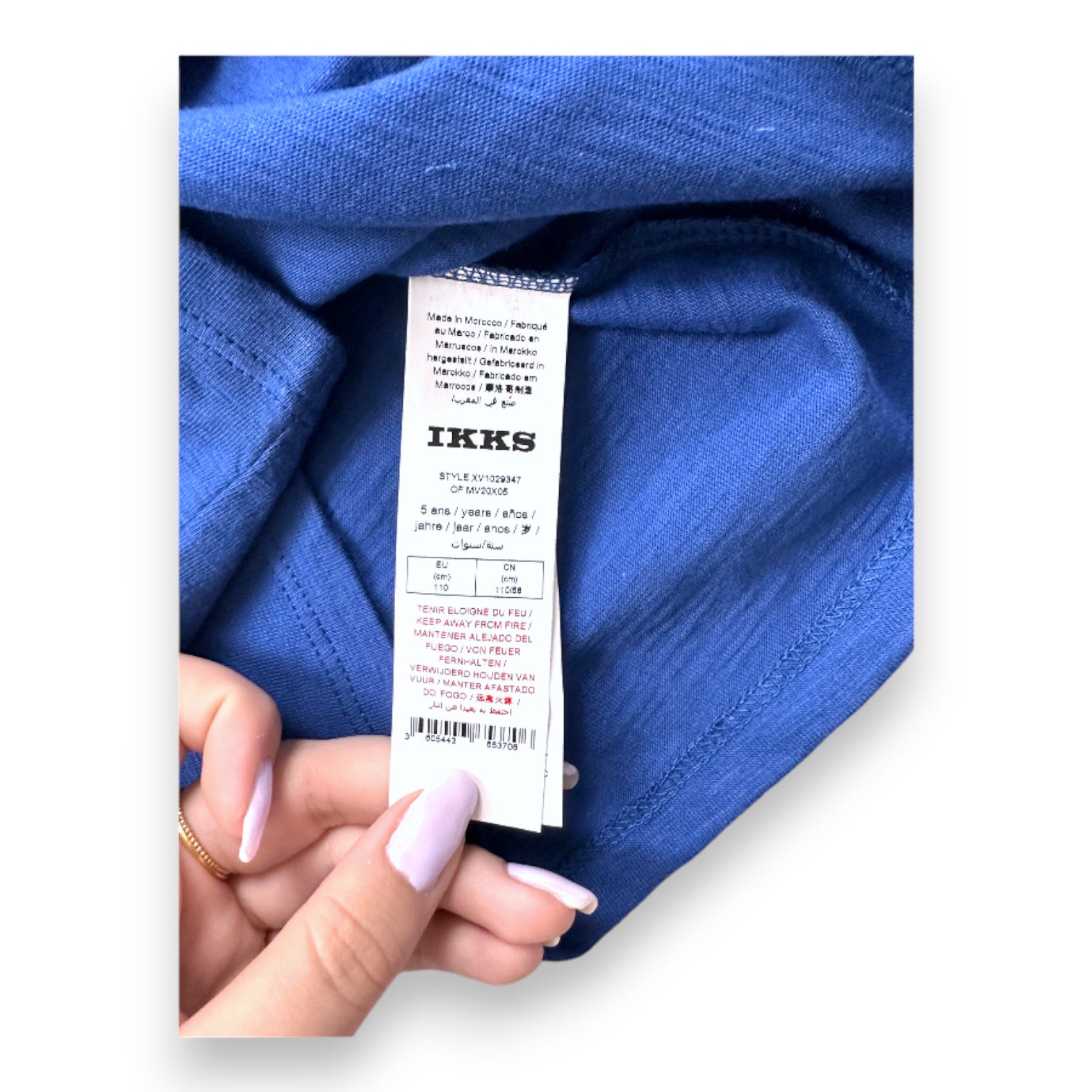 IKKS - Blue long-sleeved T-shirt with print - 5 years