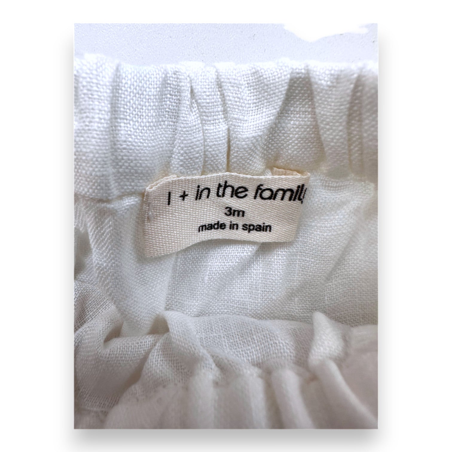 1 + IN THE FAMILY - White linen shorts - 3 months