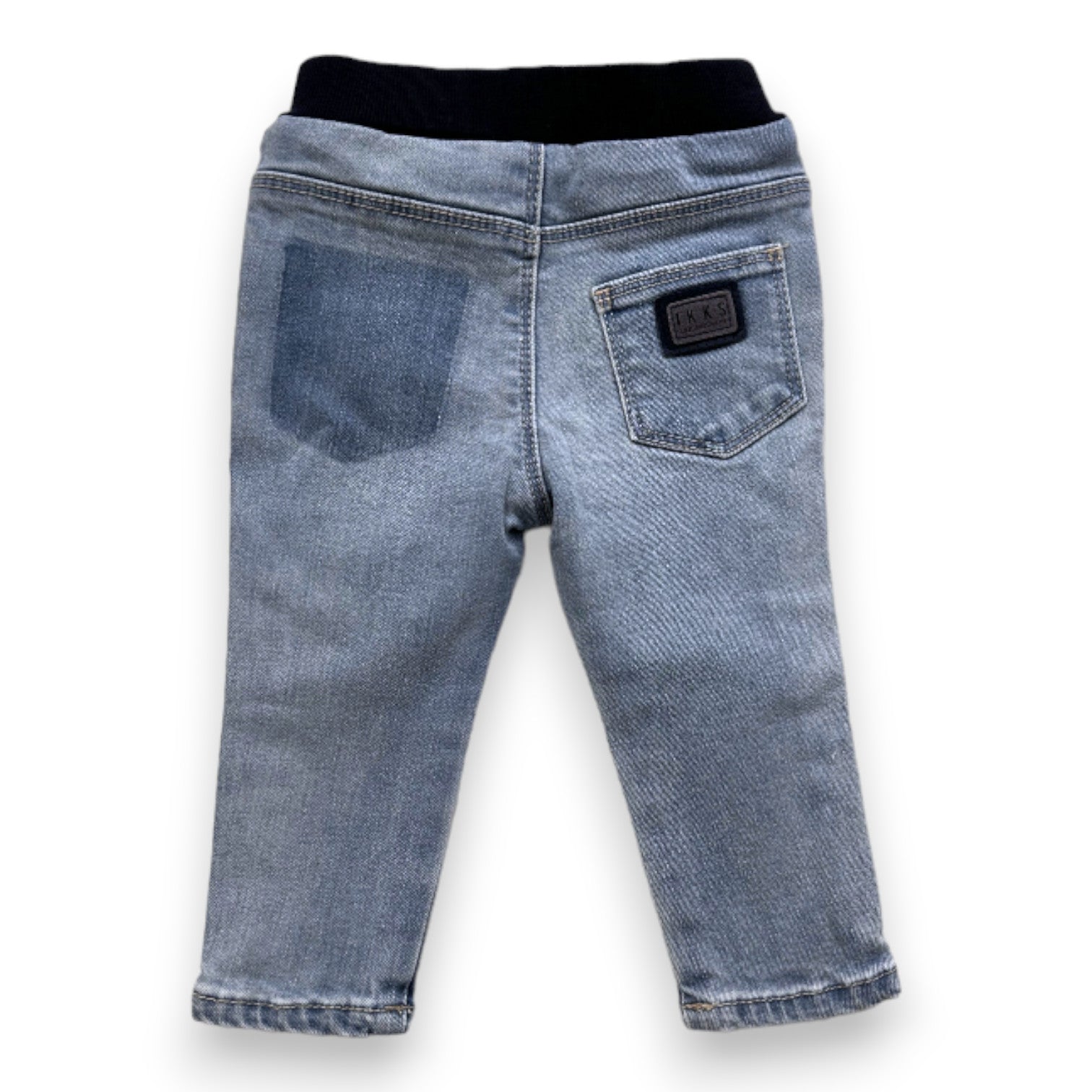IKKS - New blue jeans with prints - 6 months