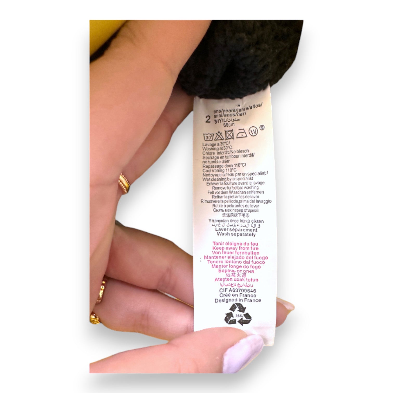 IKKS - Doudoune jaune fluo - 2 ans