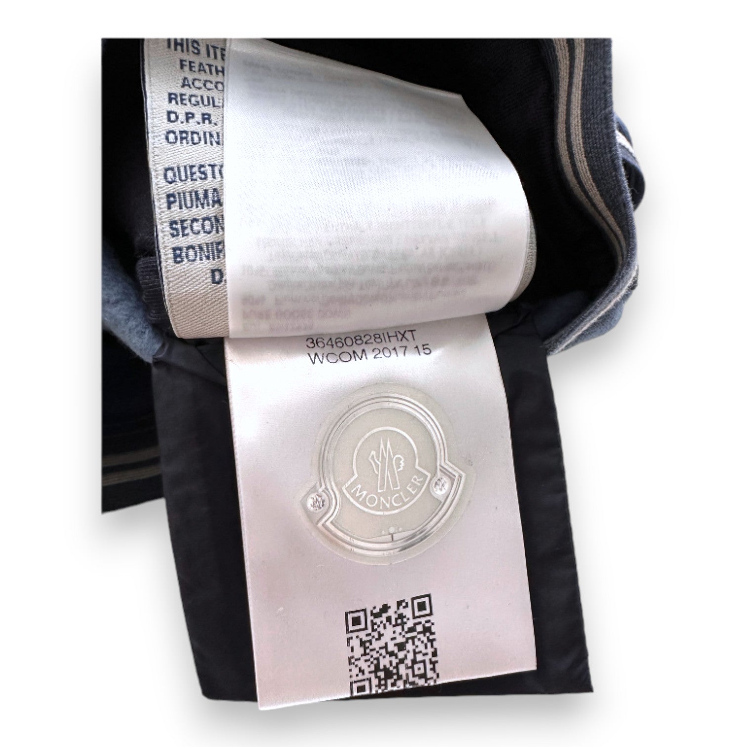 MONCLER - Veste bimatière bleue - 6 mois