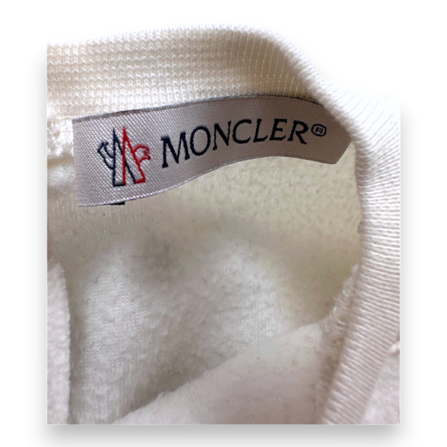 MONCLER - White fleece jumpsuit - 6 months