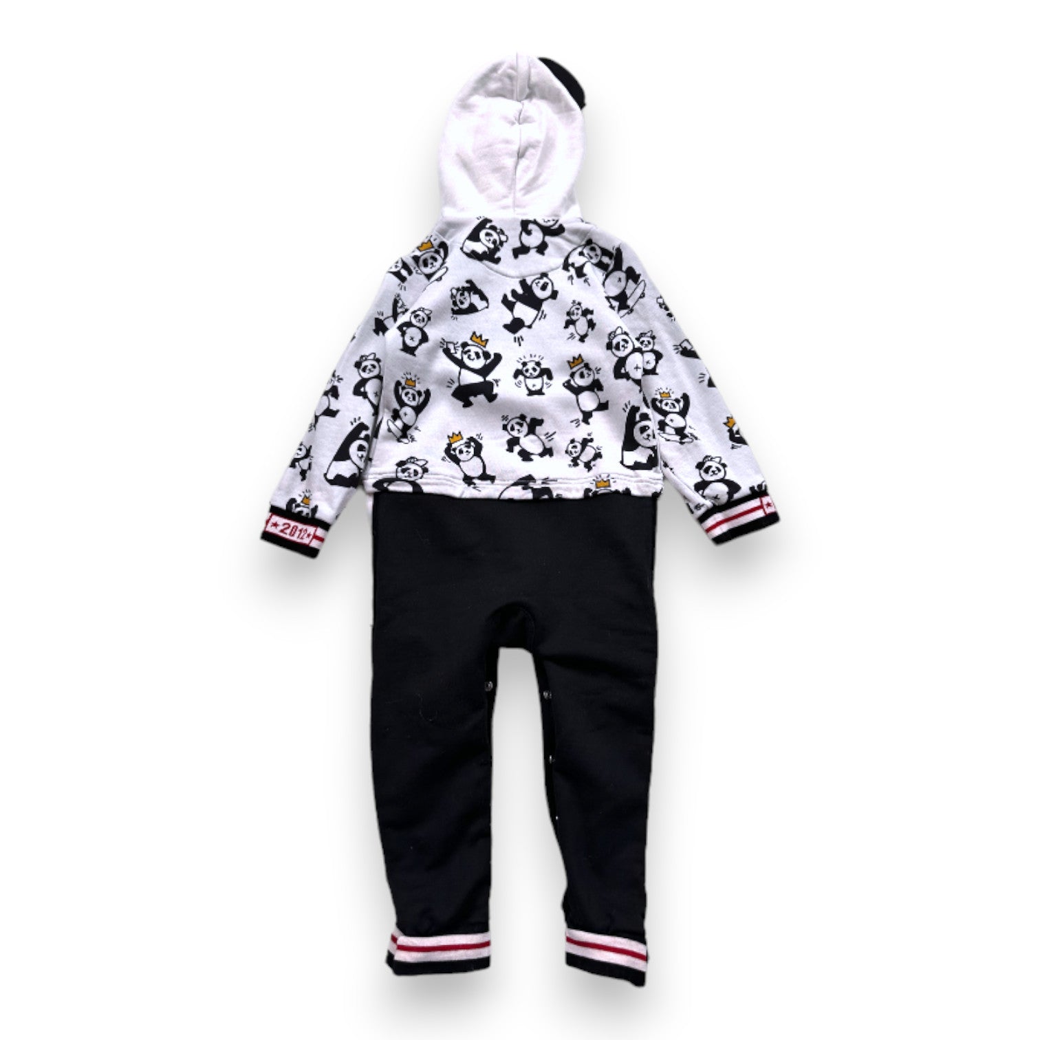 DOLCE &amp; GABBANA - Black and white jumpsuit with prints - 18 months