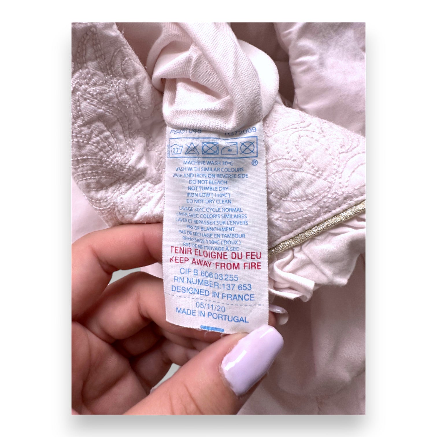 TARTINE & CHOCOLAT - Gigoteuse rose avec broderies - 0 mois