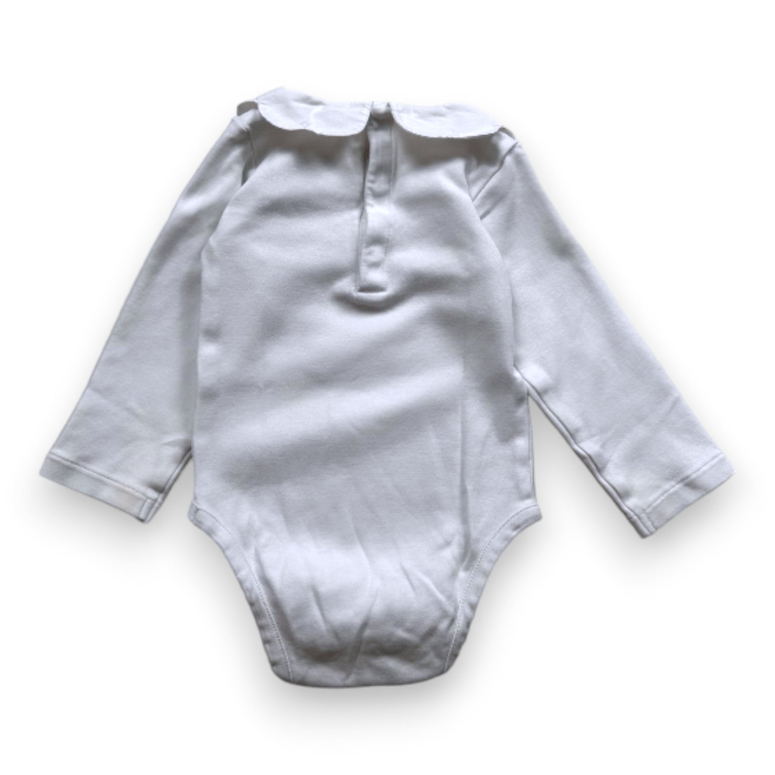 JACADI - White bodysuit with embroidered collar - 18 months