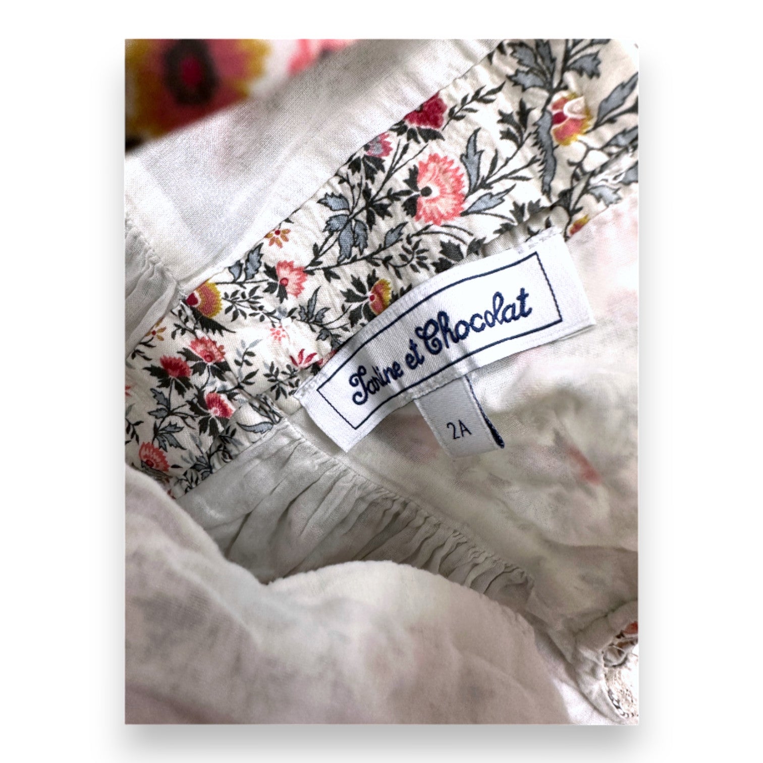 TARTINE & CHOCOLAT - Robe blanche à fleurs - 2 ans