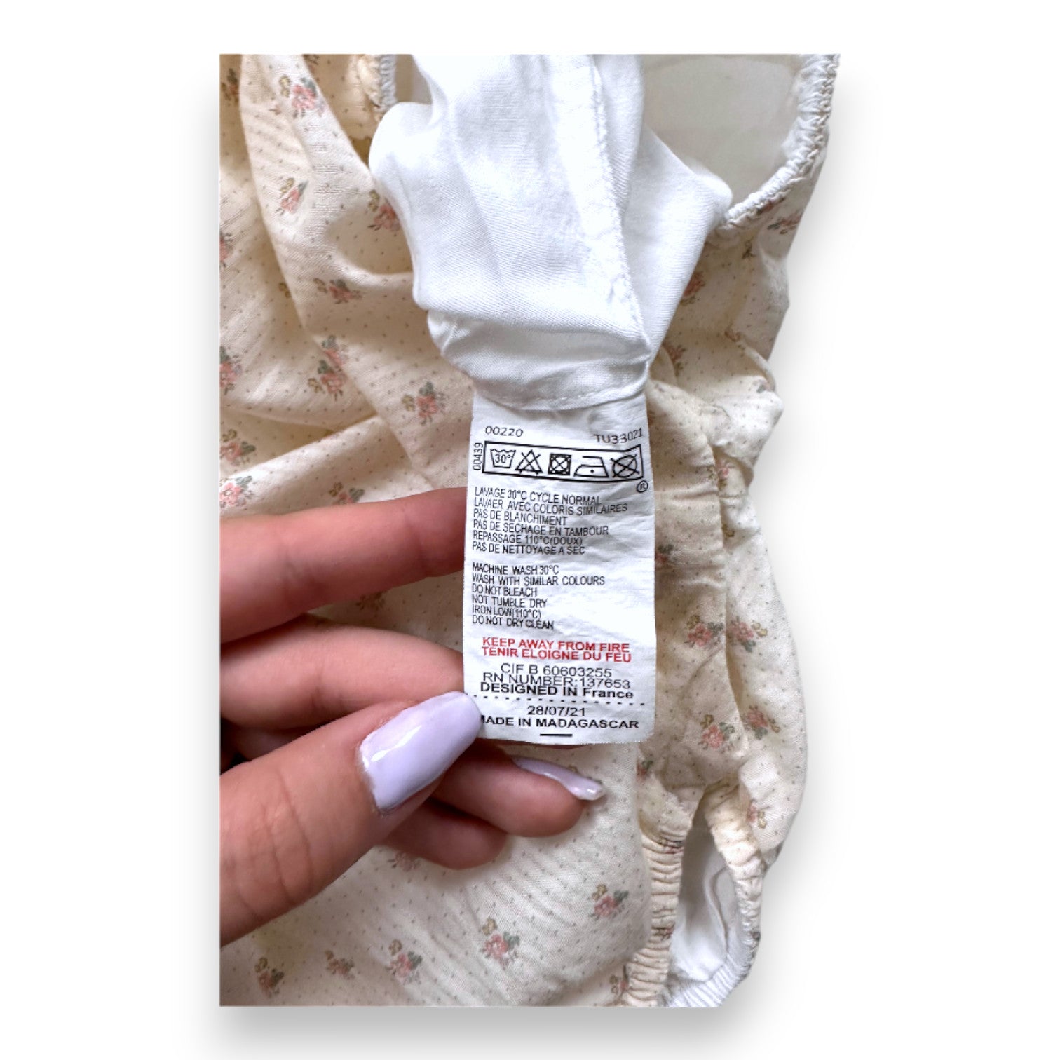 TARTINE &amp; CHOCOLAT - Beige romper with flowers and embroidery - 6 months