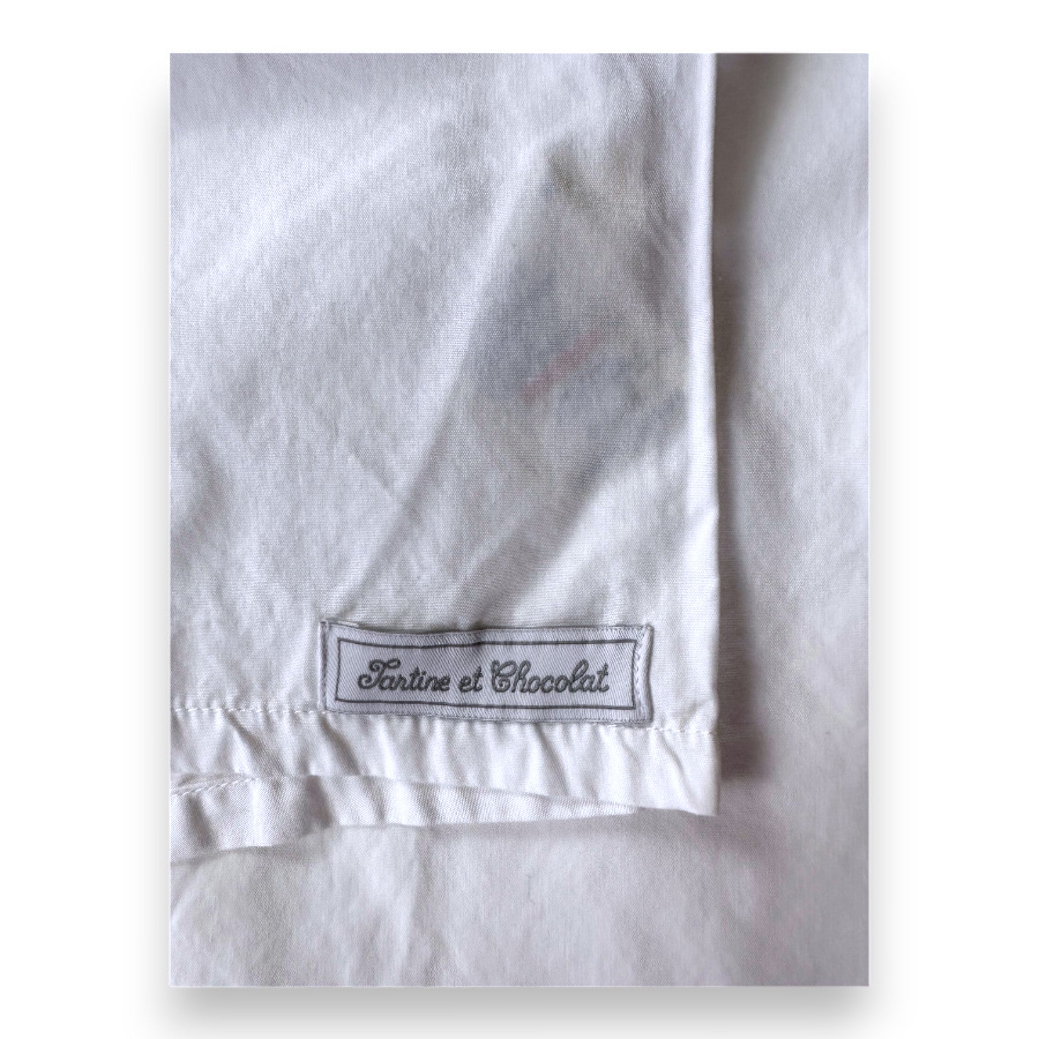 TARTINE & CHOCOLAT - Parure de lit blanche avec broderies - Taille Unique
