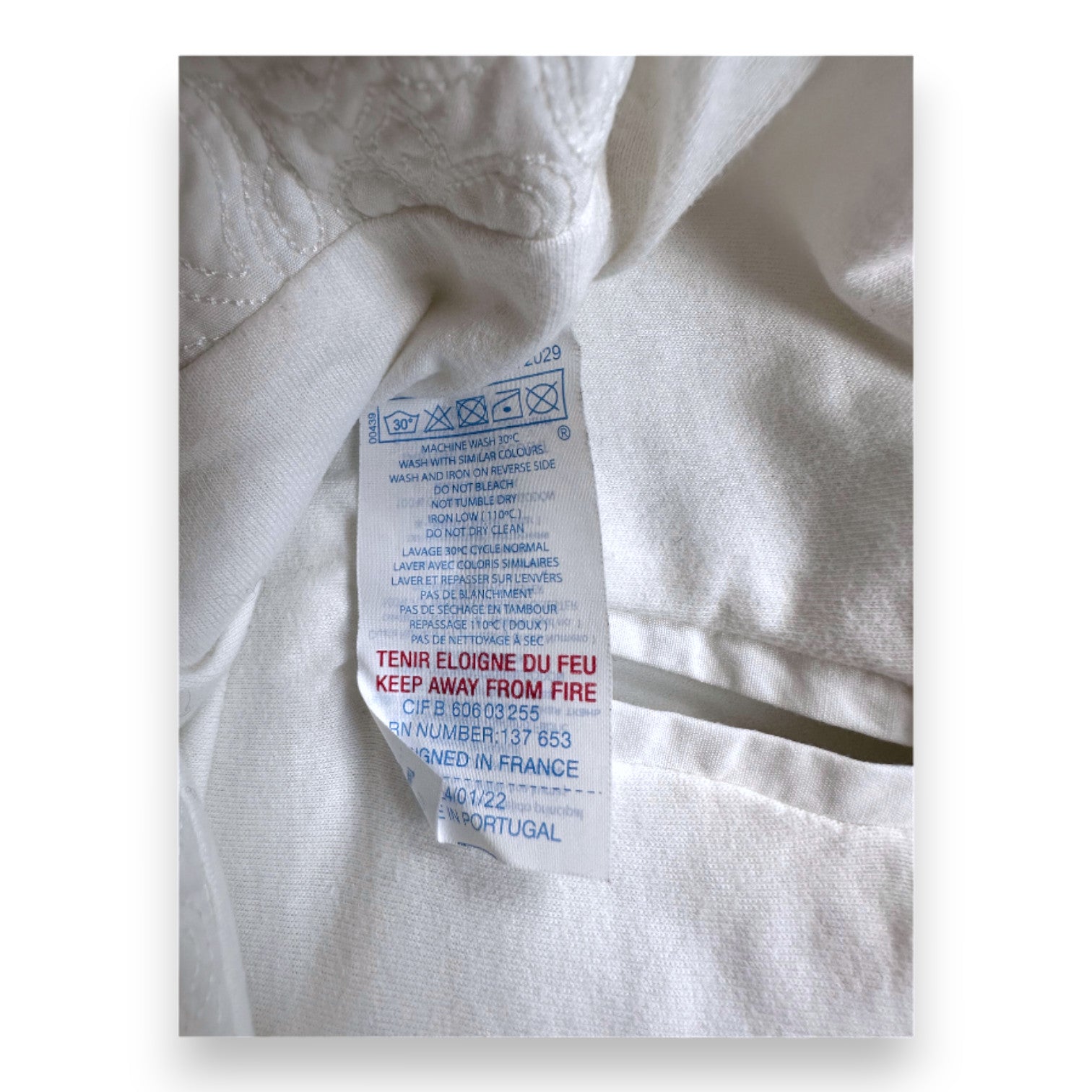 TARTINE & CHOCOLAT - Nid d'ange blanc avec broderies - Taille Unique