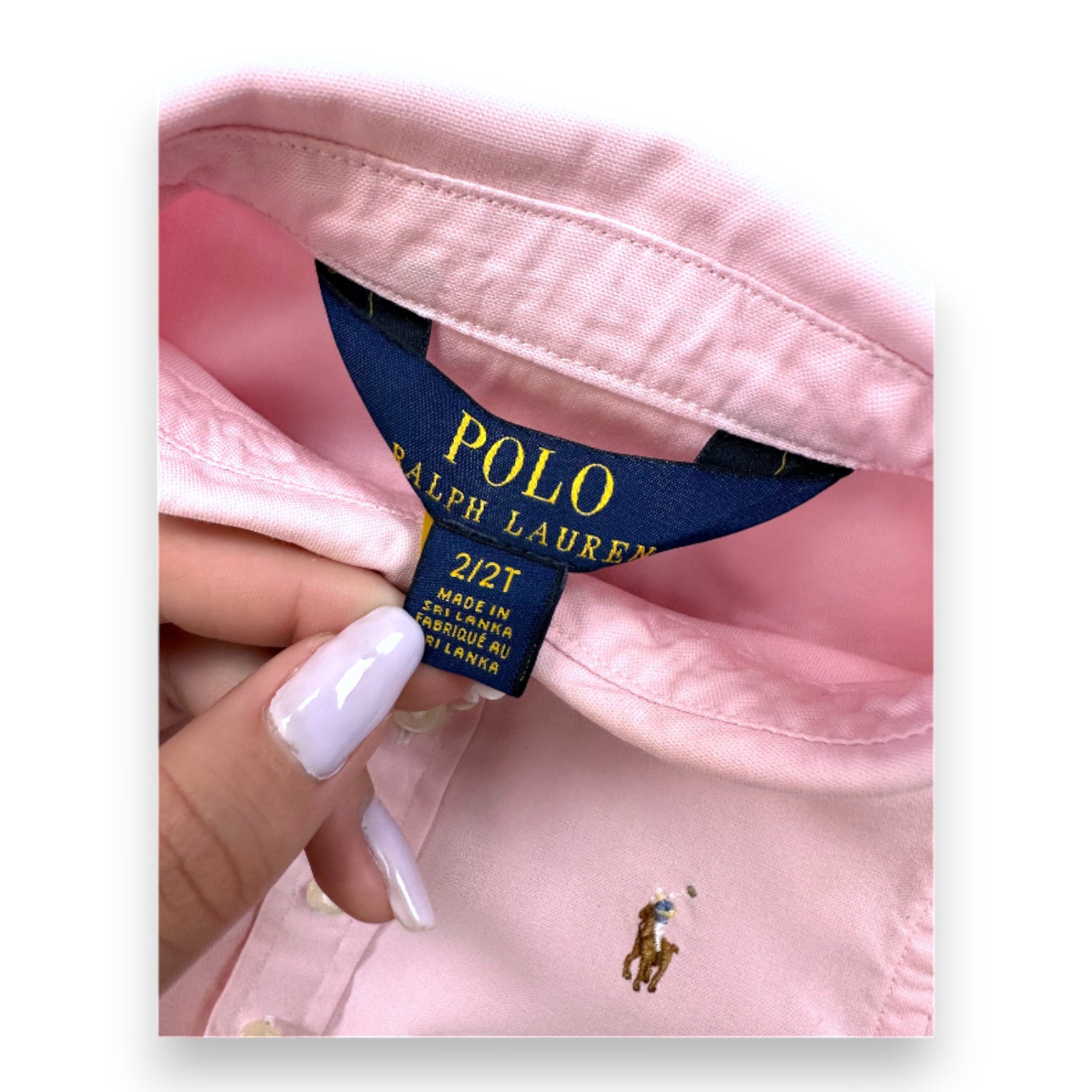 RALPH LAUREN - Pink short-sleeved shirt - 2 years