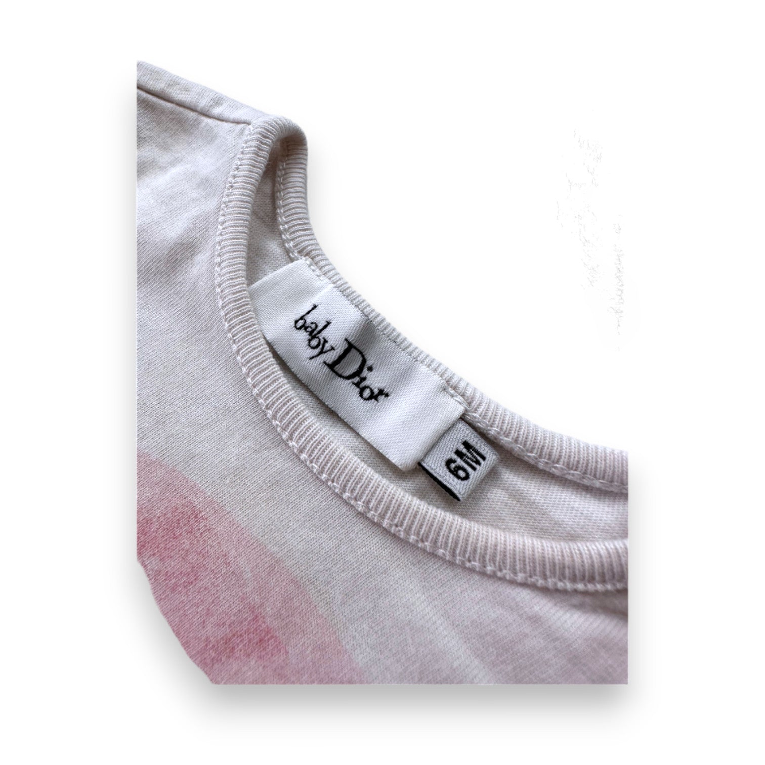 BABY DIOR - White short-sleeved T-shirt with print - 6 months