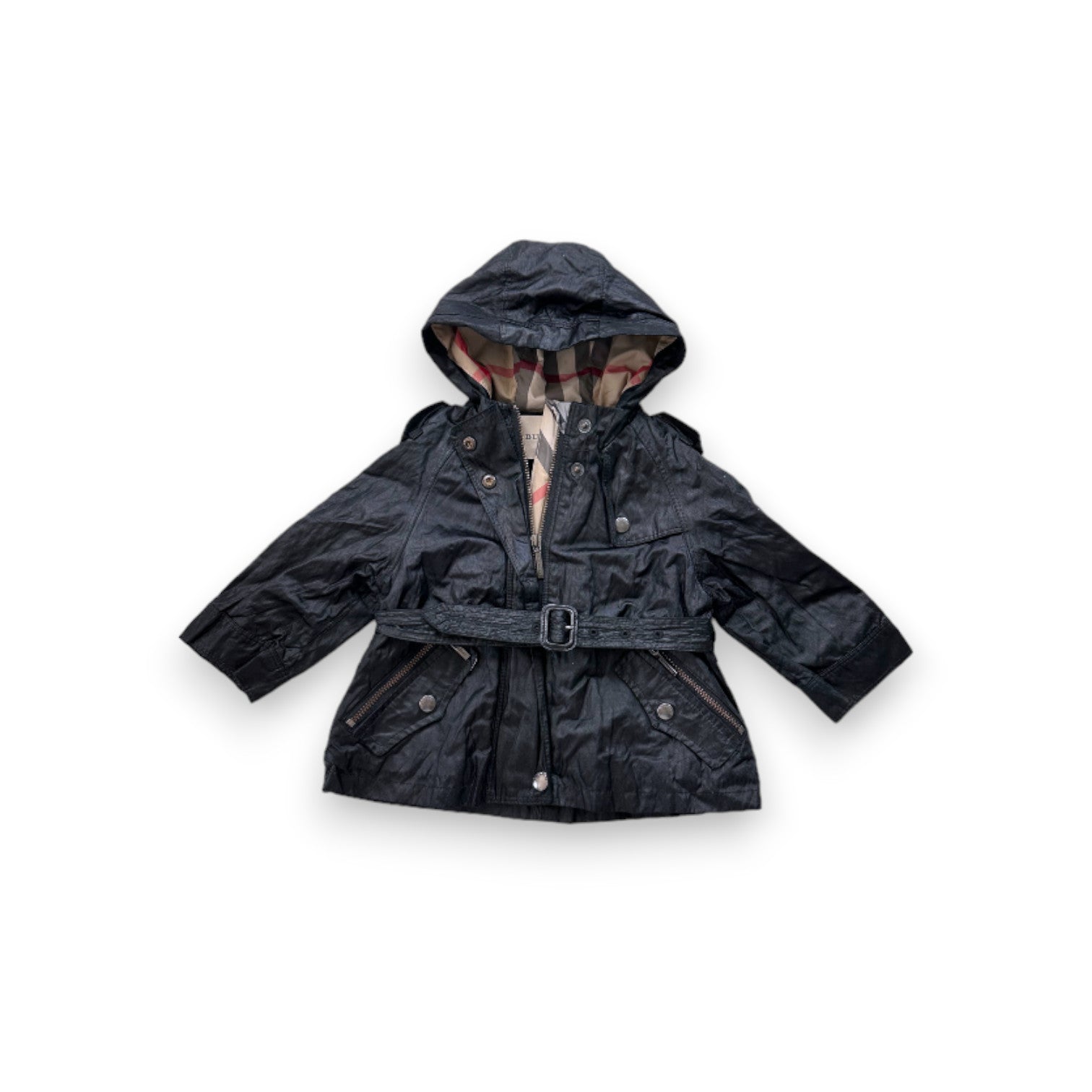 BURBERRY - Schwarze leichte Jacke - 6 Monate