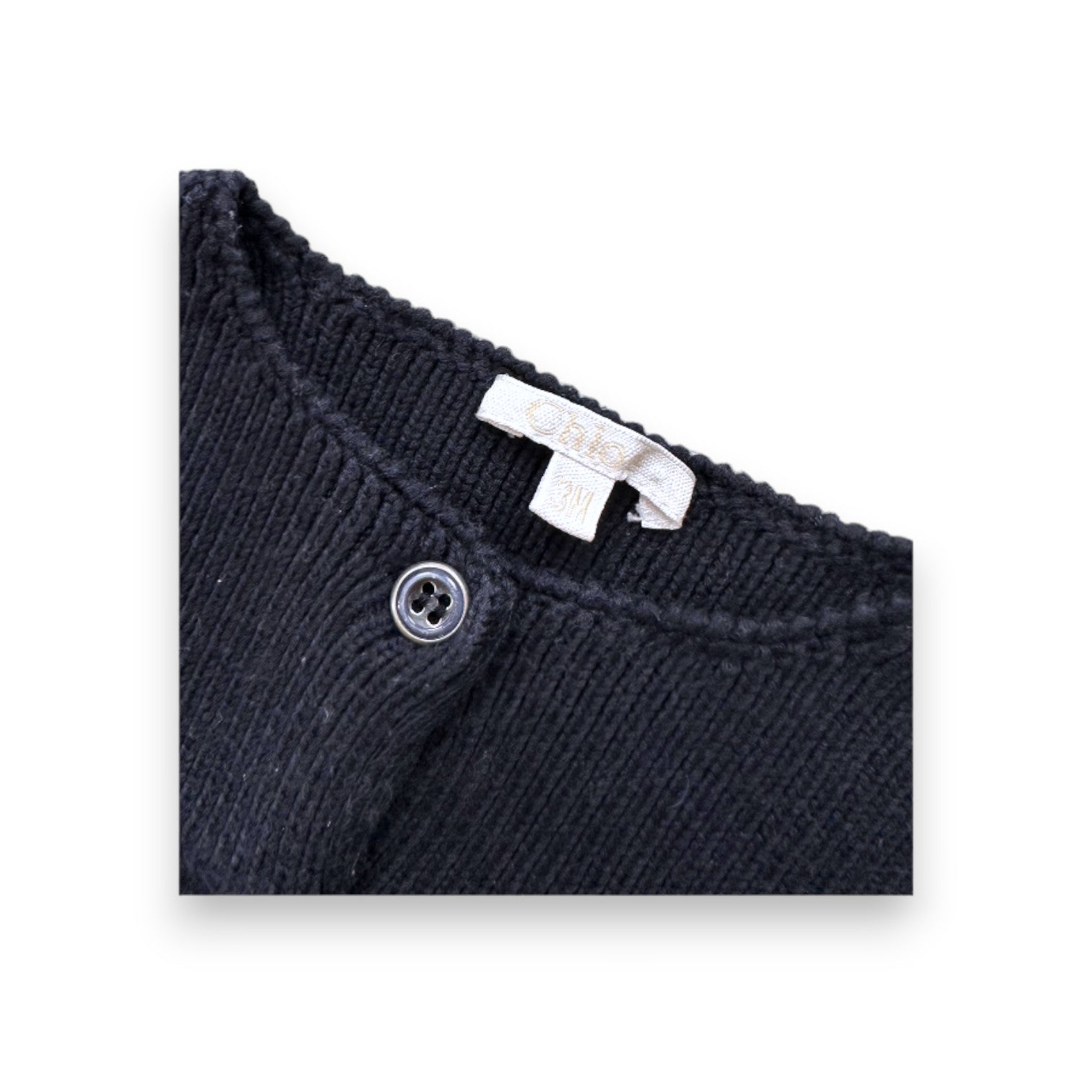 CHLOE - Schwarze Strickjacke - 3 Monate