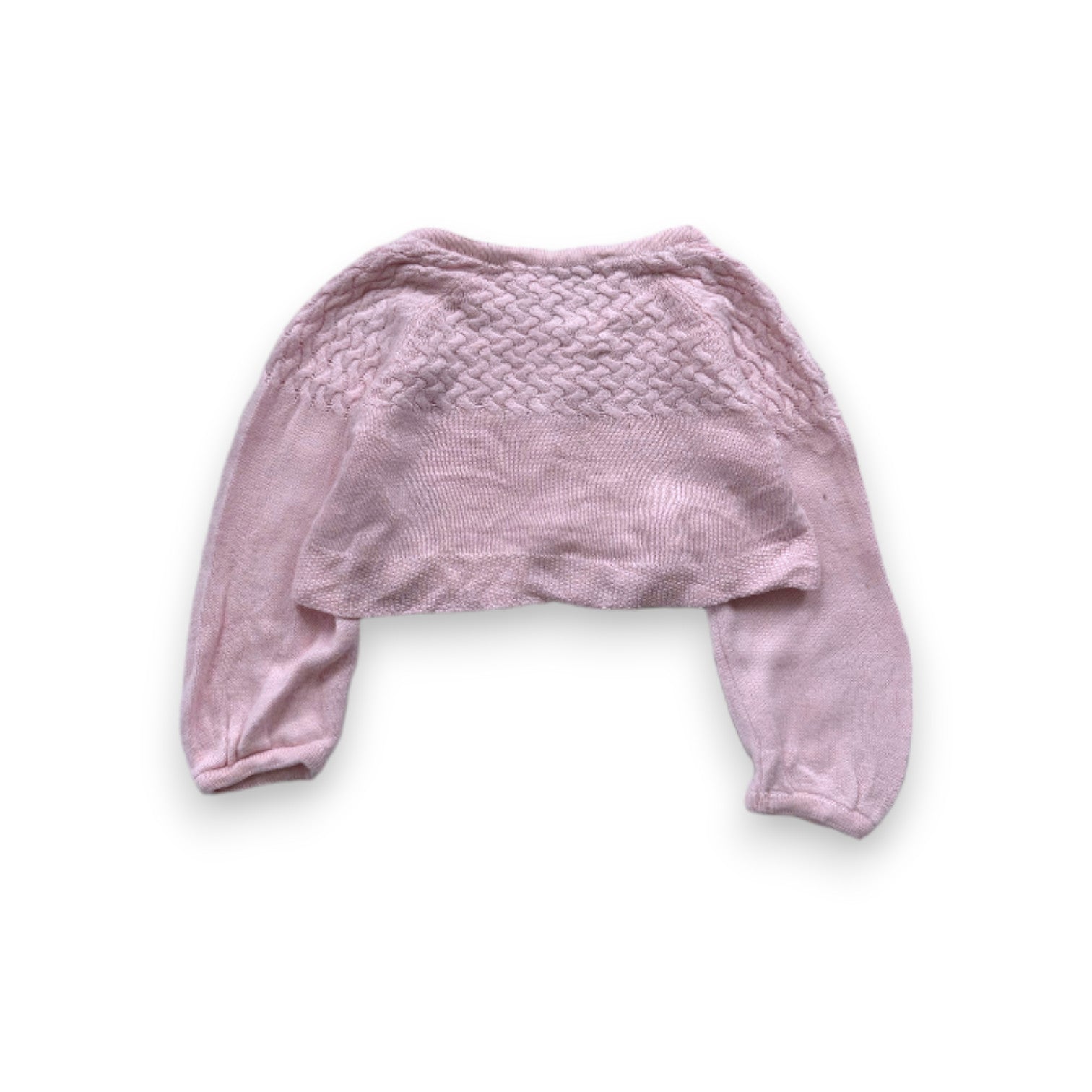 BABY DIOR - Textured pink cardigan - 3 months