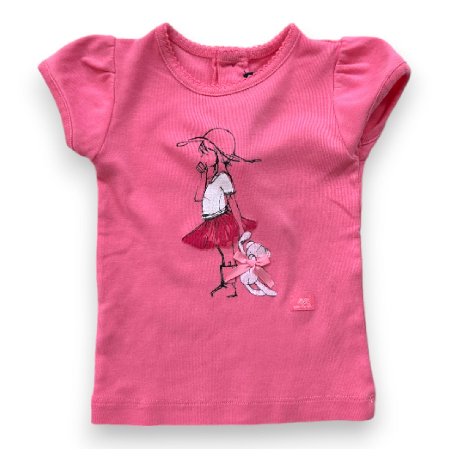 LILI GAUFRETTE - Rosa Kurzarm-T-Shirt - 18 Monate