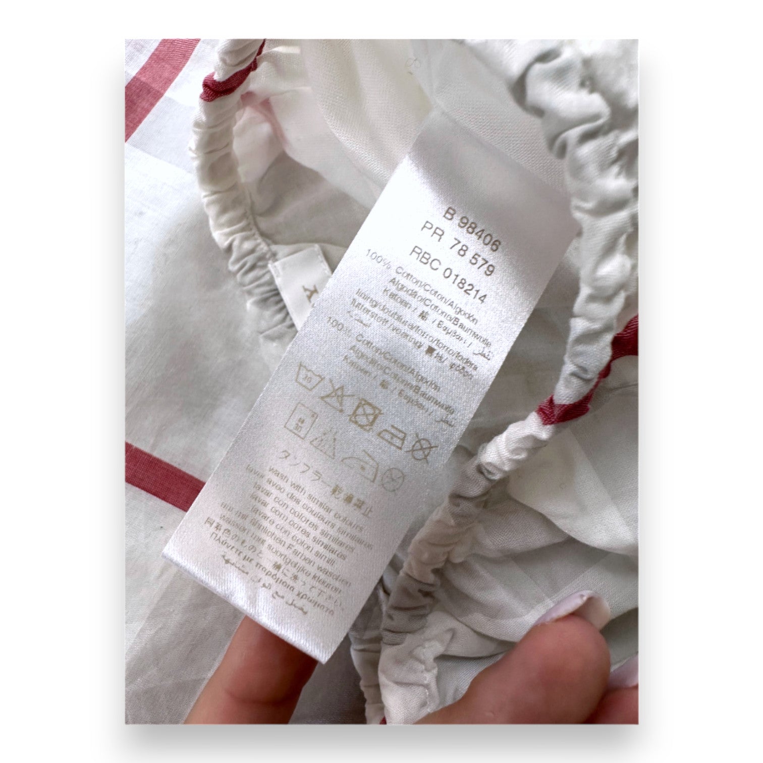 BURBERRY – Set aus Bluse und Pumphose in Weiß mit Karomuster von Burberry – 3 Monate