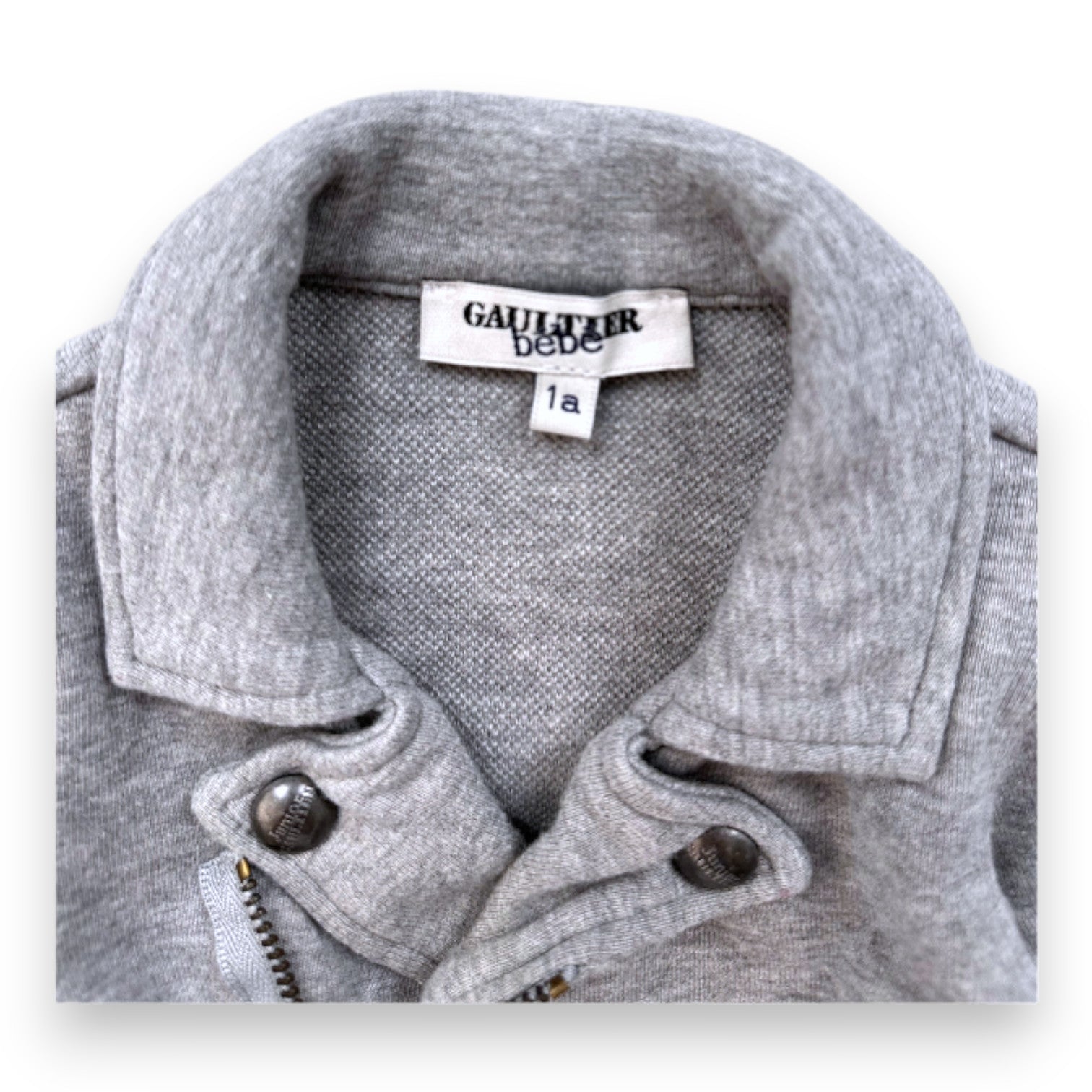 JUNIOR GAULTIER - Fitted gray jacket - 12 months