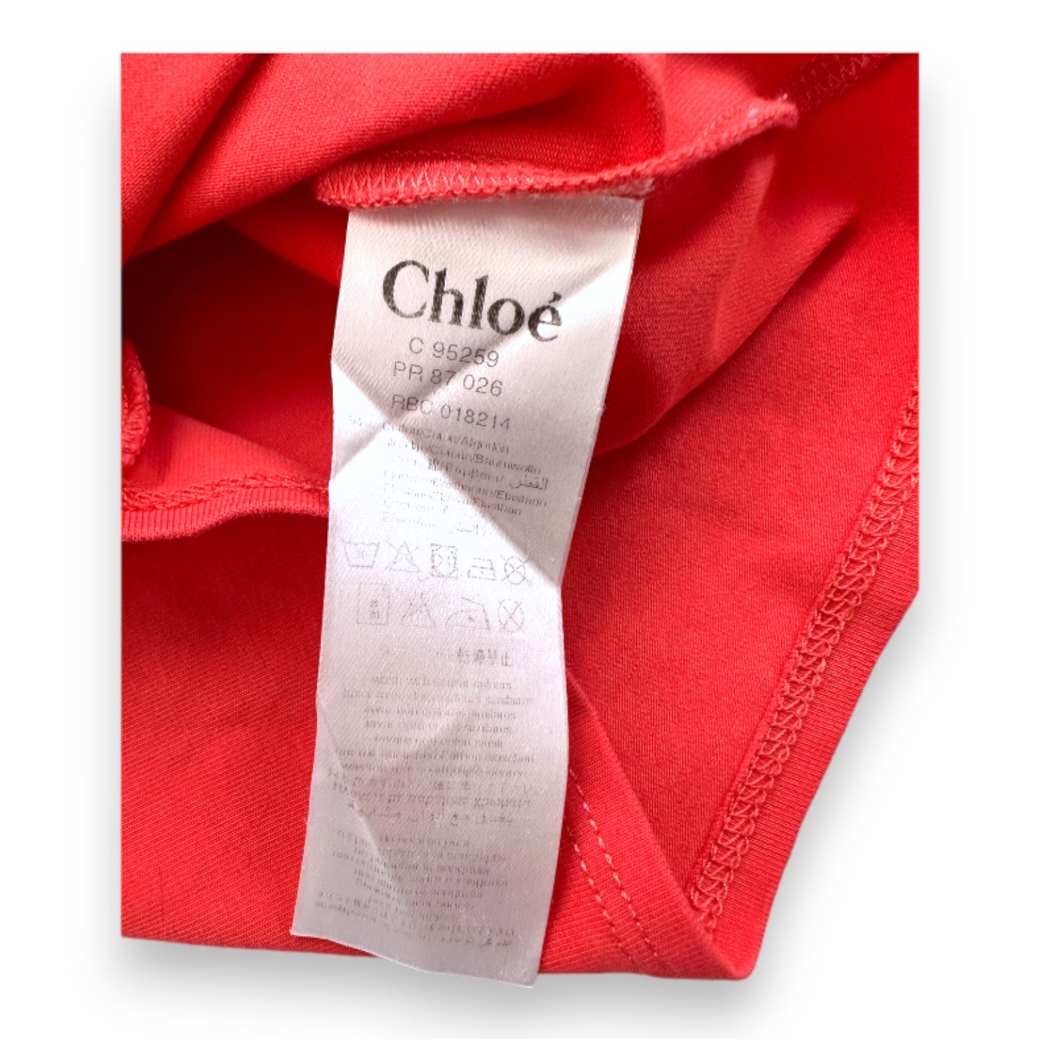 CHLOE - Rosa T-Shirt mit „Chloé“-Aufdruck - 6 Monate