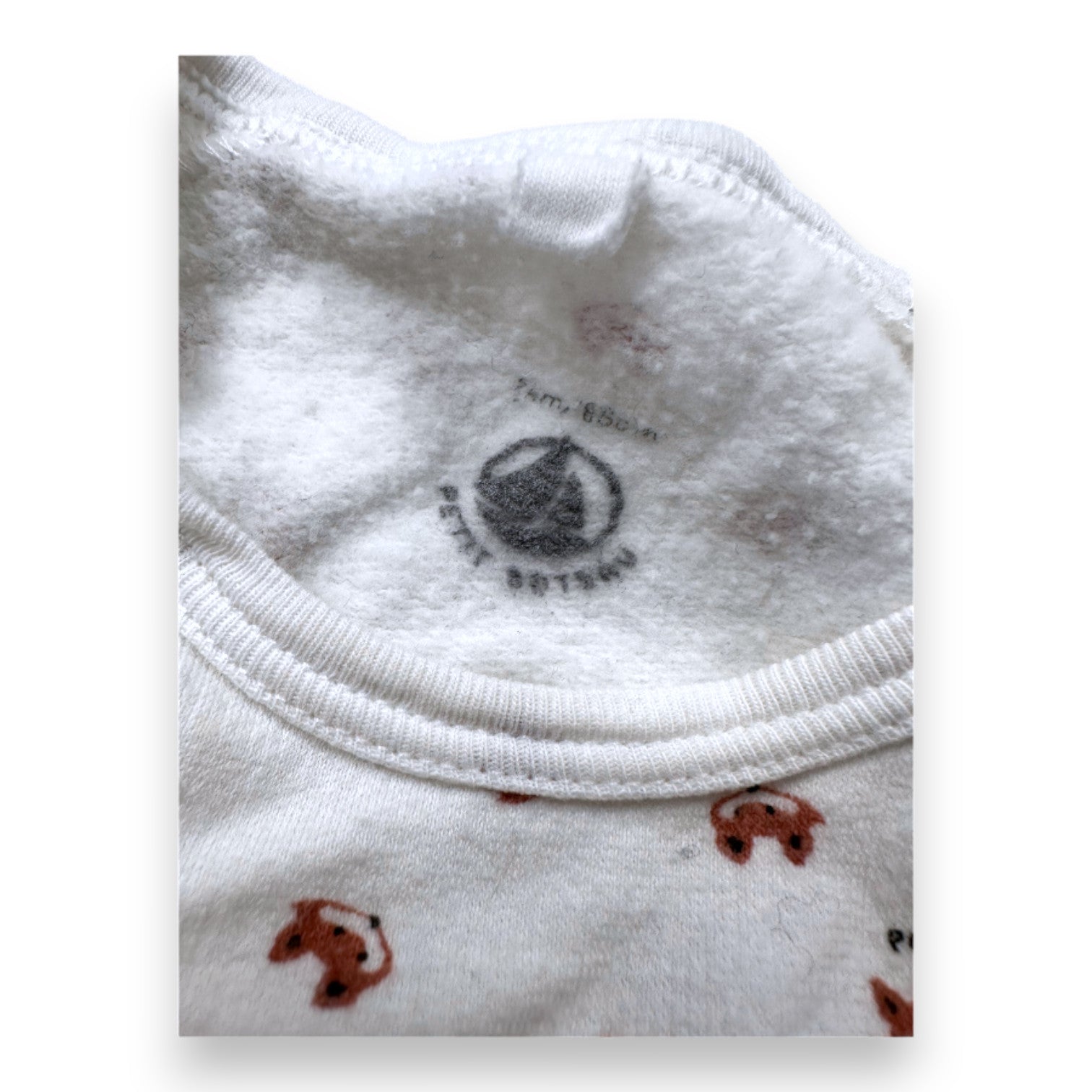 PETIT BATEAU - Weißer Pyjama mit Fuchs-Print - 2 Jahre