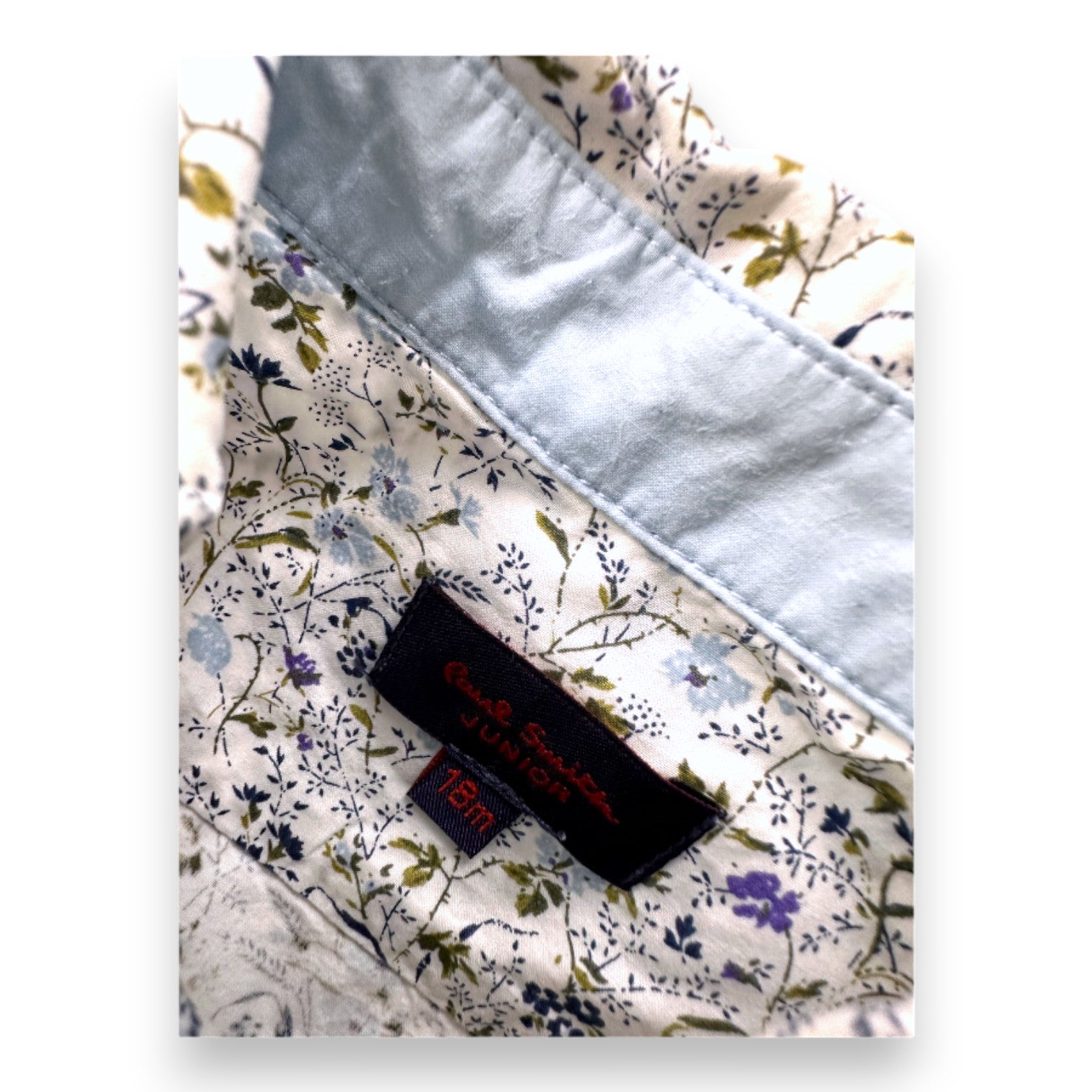 PAUL SMITH - Chemise blanche à fleurs - 18 mois