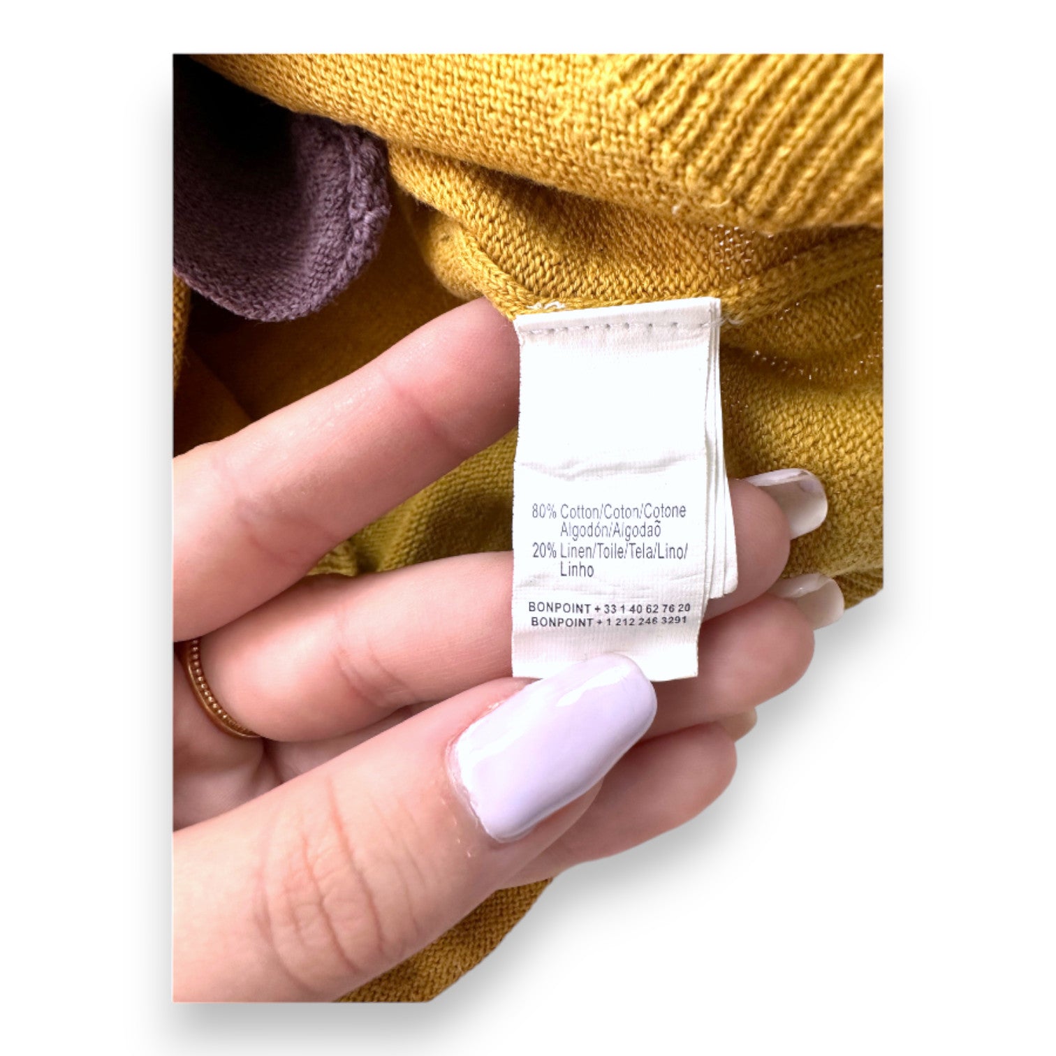 BONPOINT - Yellow wool cardigan - 4 years