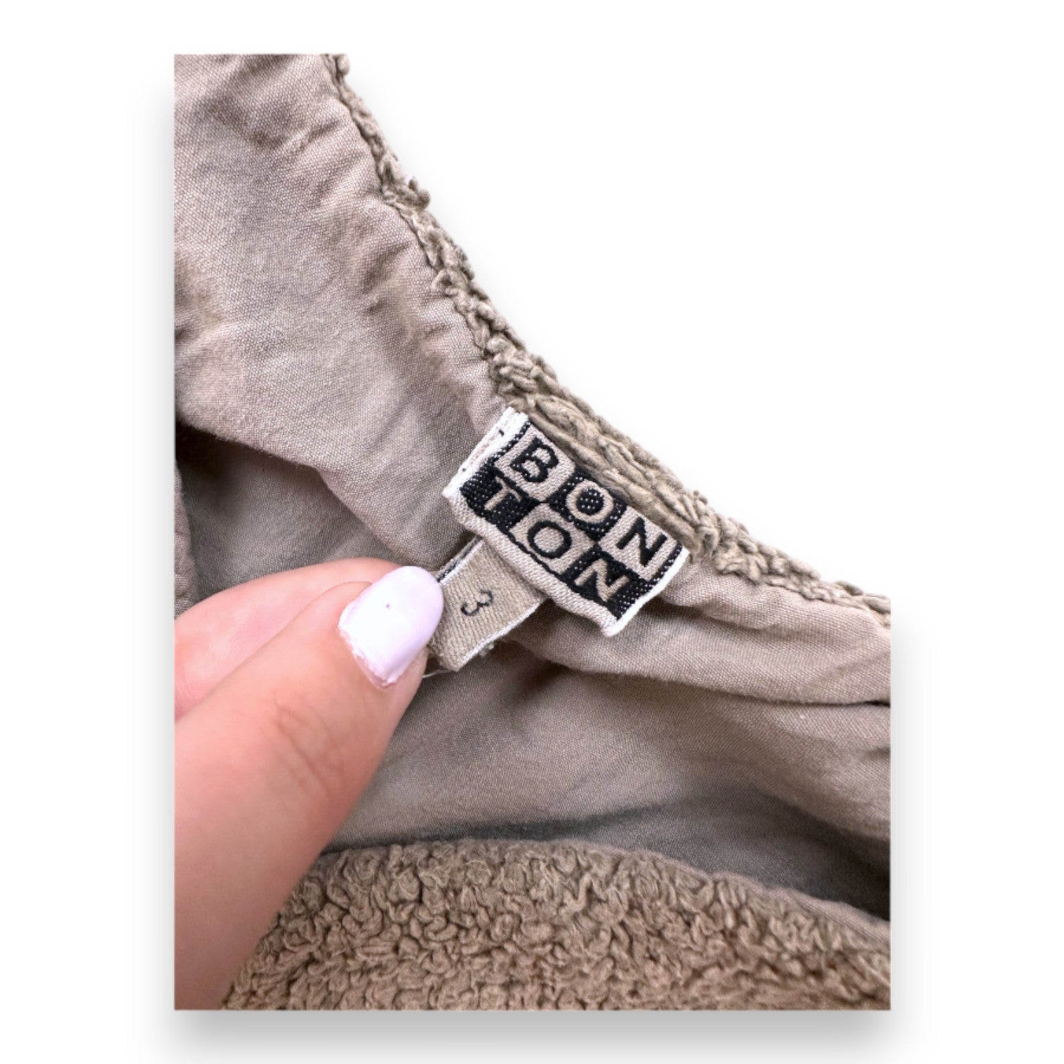 BONTON - Braune ärmellose Schaffellweste - 3 Jahre