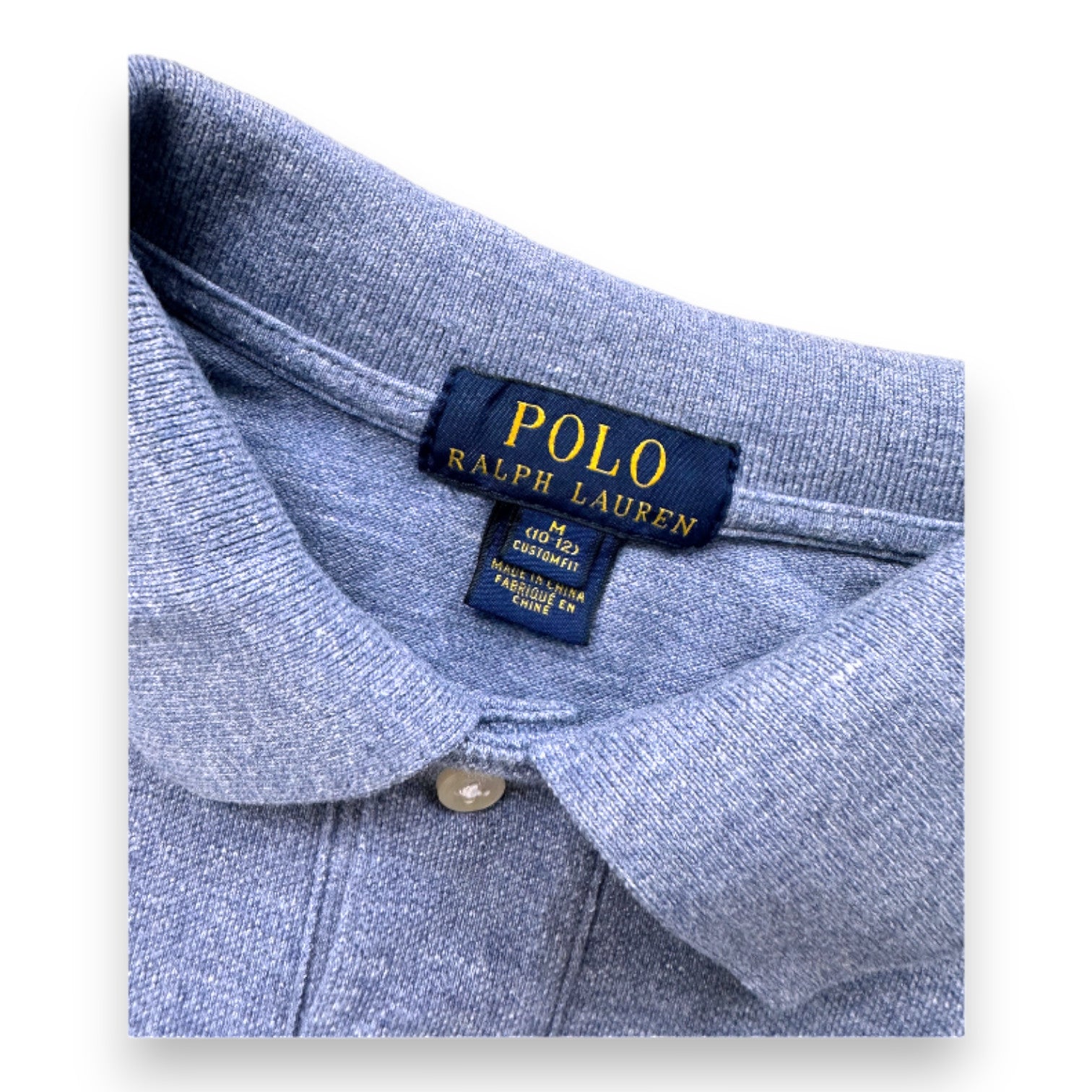 RALPH LAUREN - Blaues Kurzarm-Poloshirt - 10 Jahre