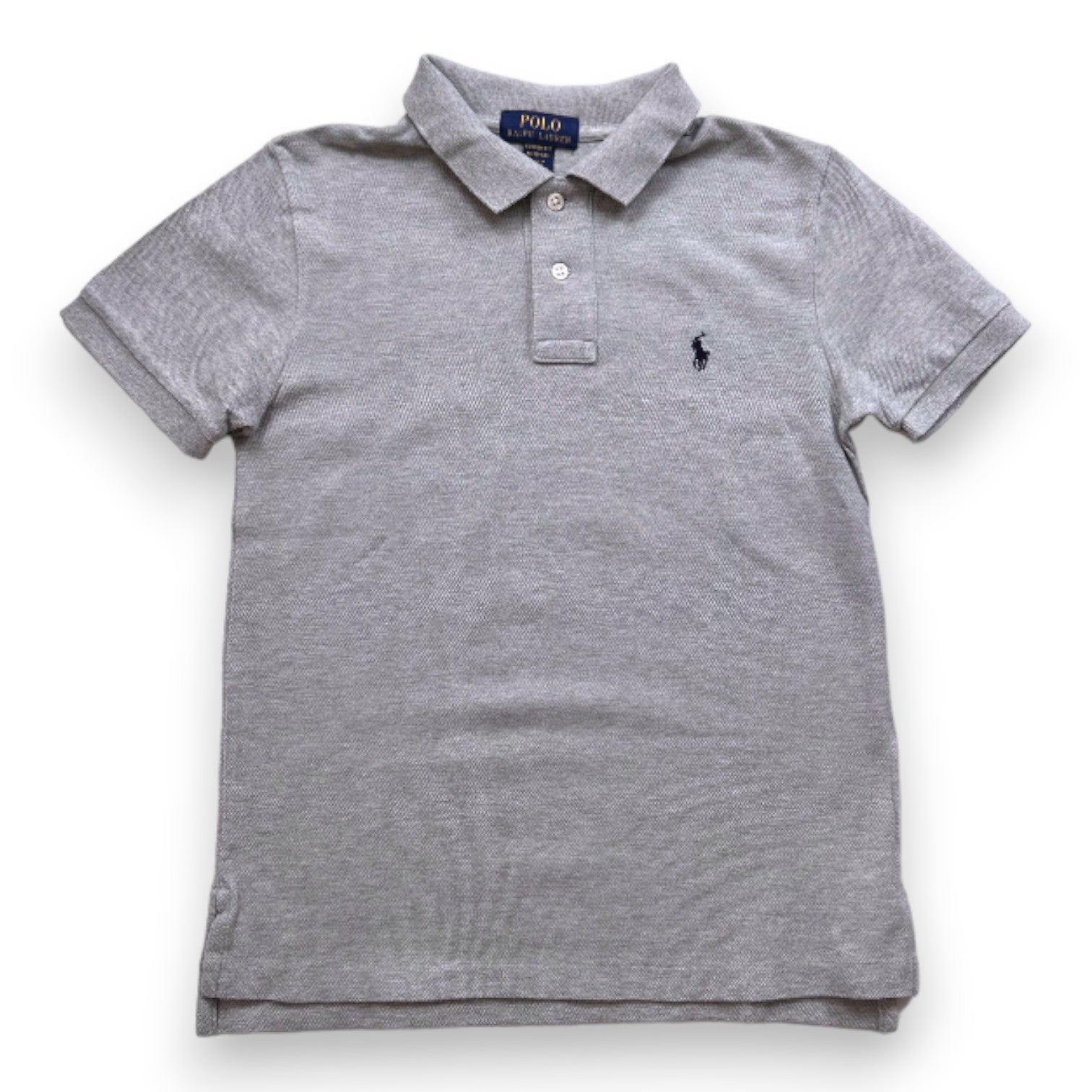 RALPH LAUREN - Graues Kurzarm-Poloshirt - 10 Jahre