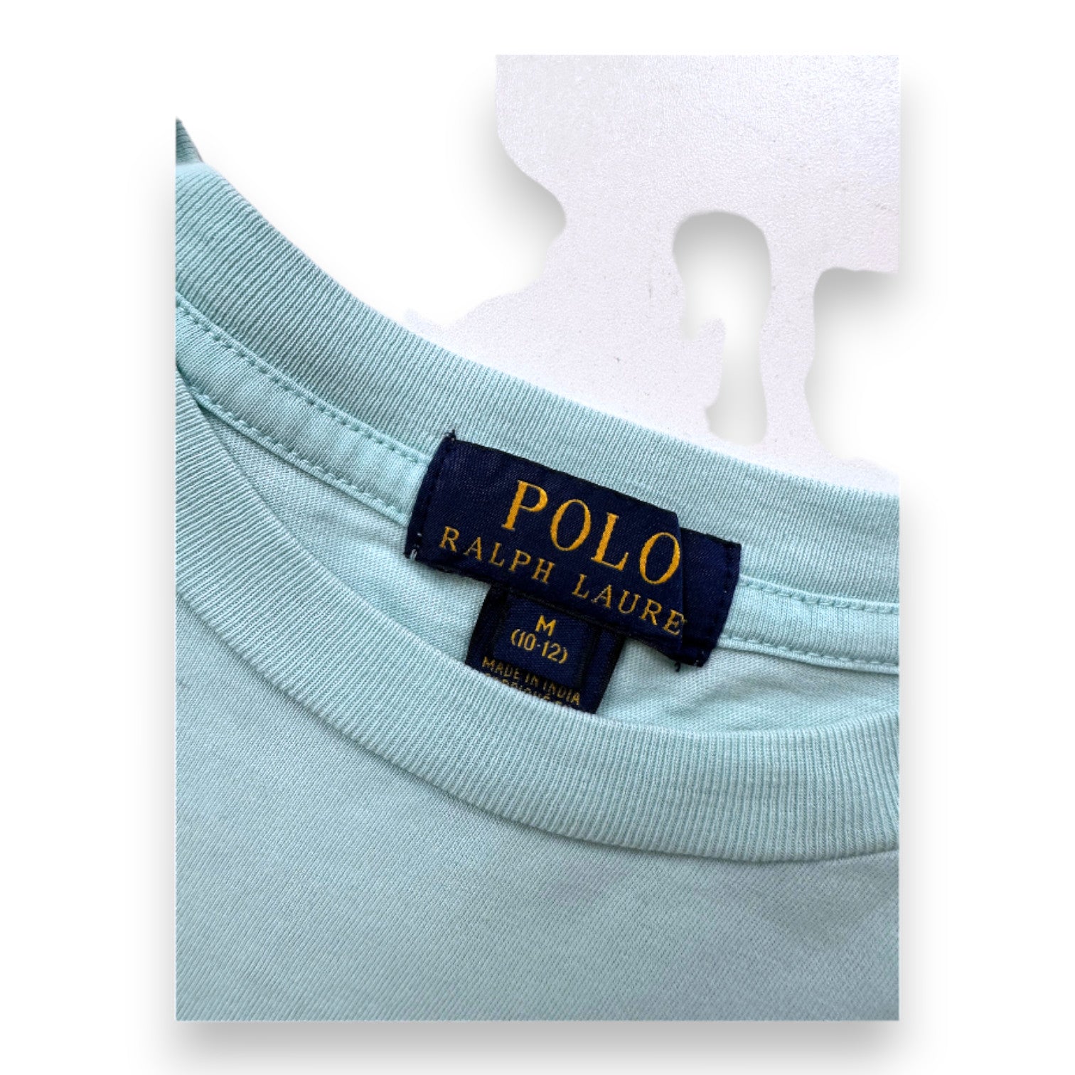 RALPH LAUREN - Blaues Kurzarm-T-Shirt - 10 Jahre