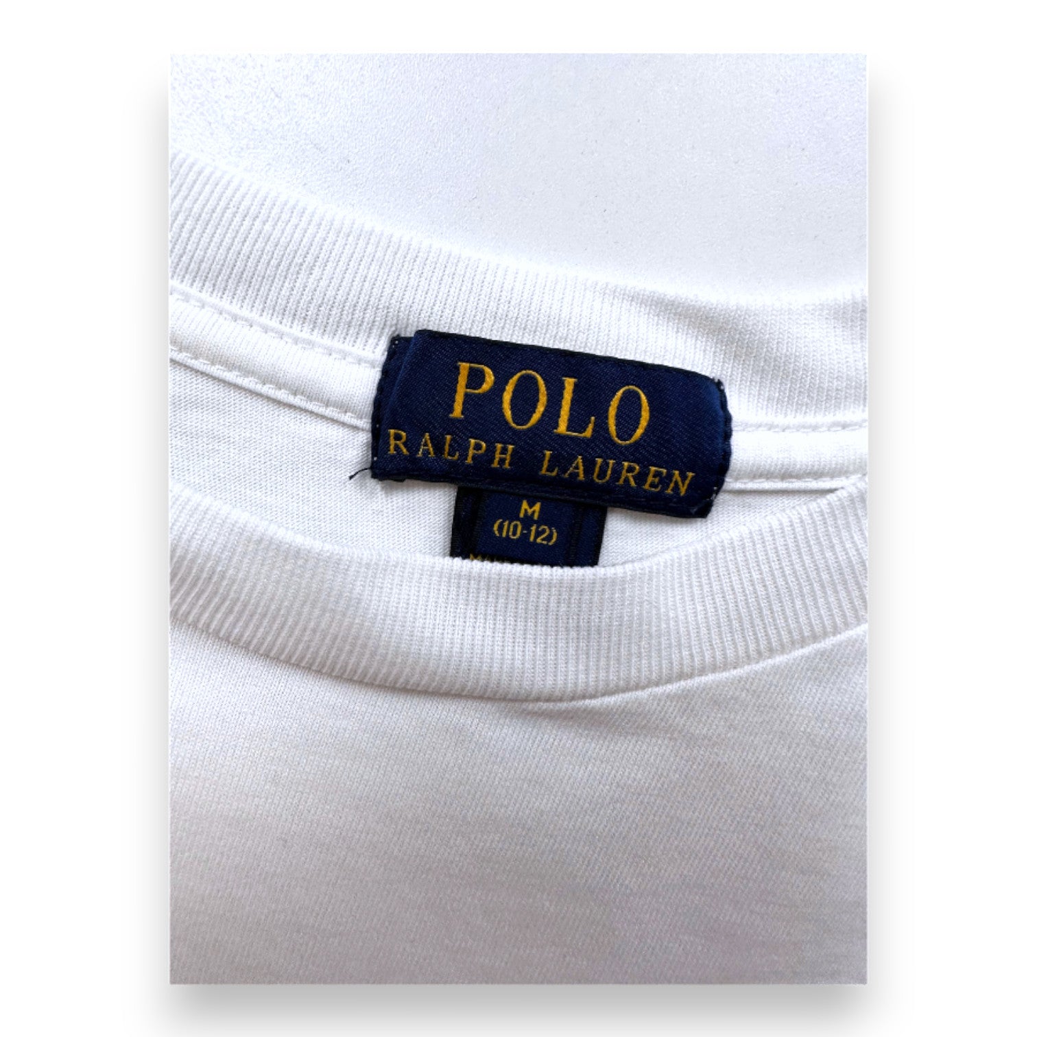 RALPH LAUREN - Weißes Kurzarm-T-Shirt - 10 Jahre