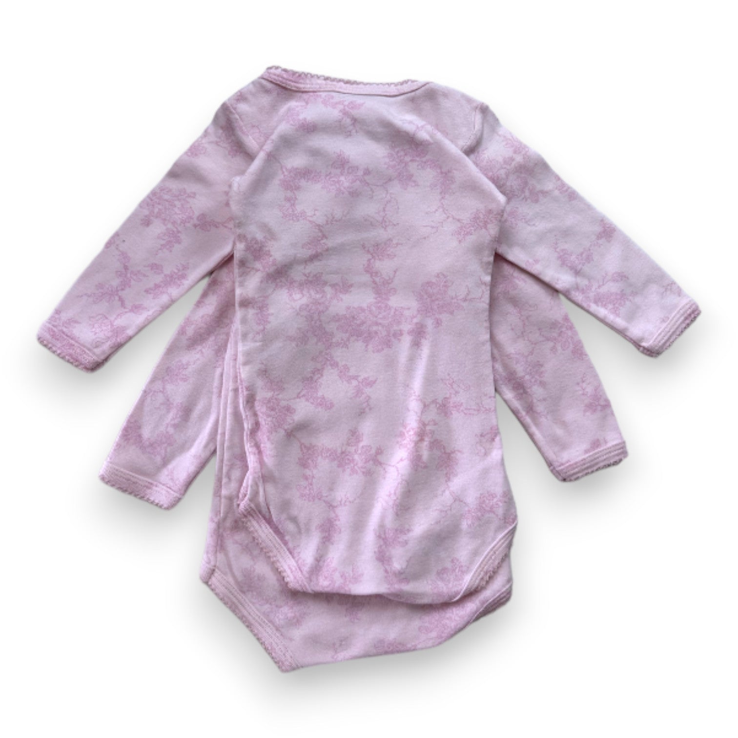 PETIT BATEAU - Set mit 2 rosa Bodys mit Aufdrucken - 6 Monate