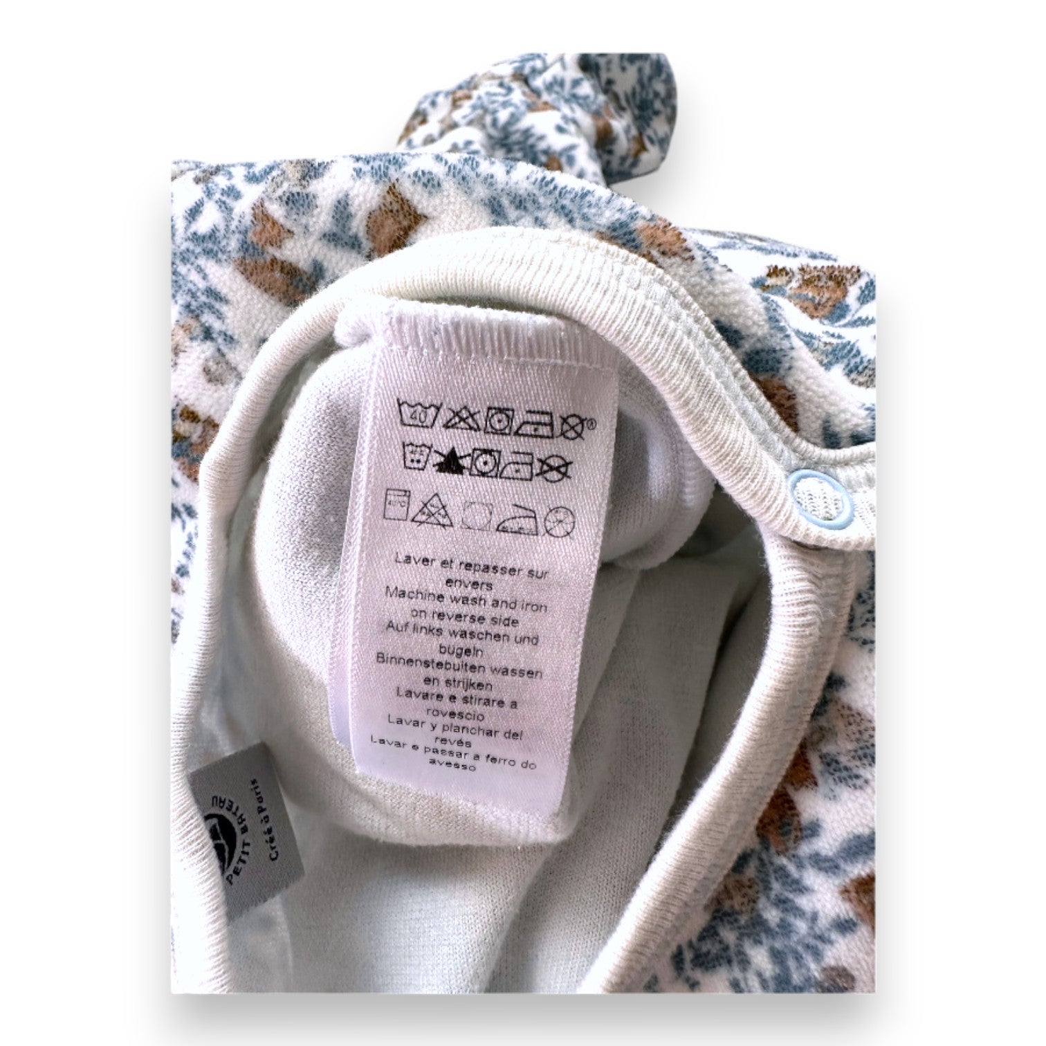 PETIT BATEAU - White pajamas with prints - 3 months