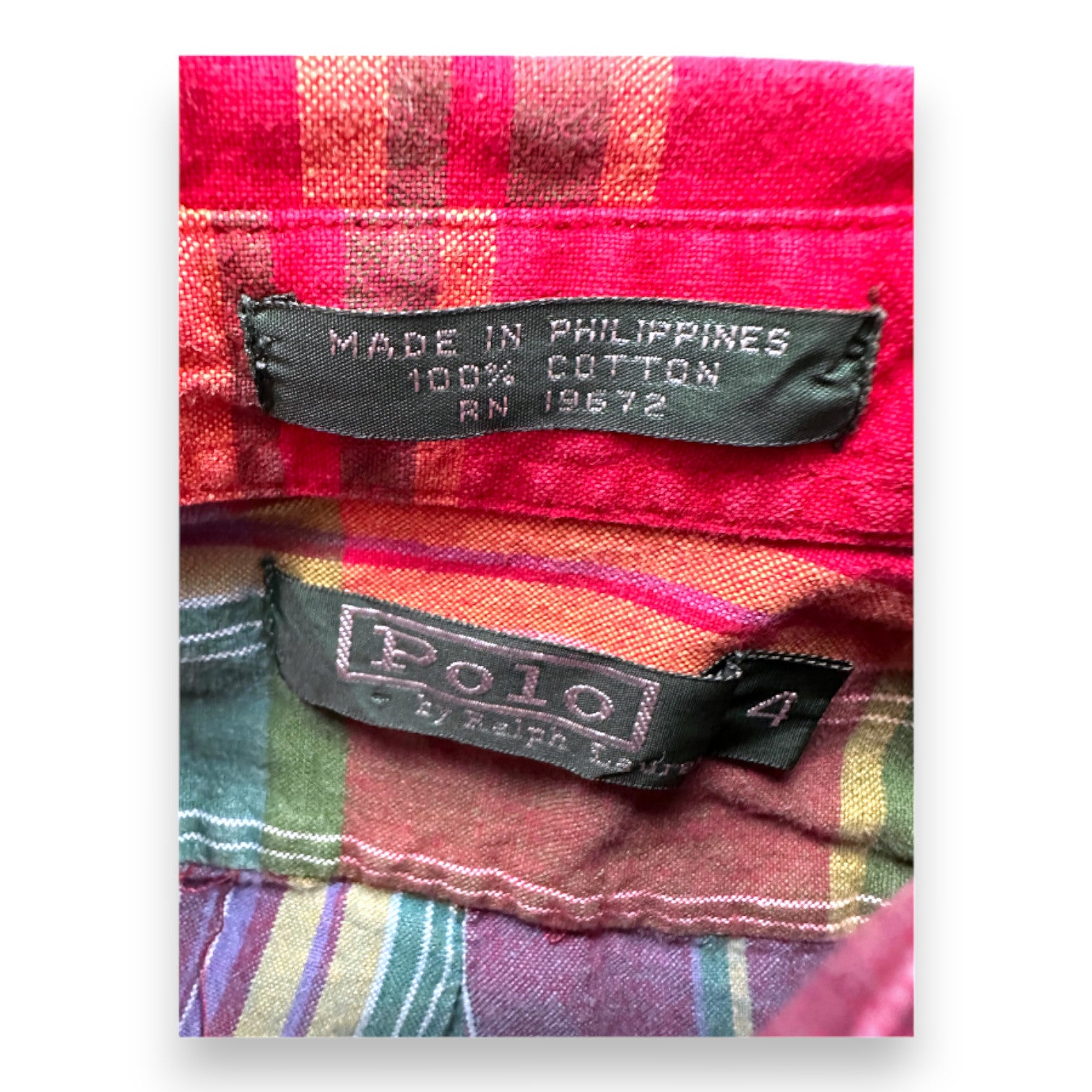 RALPH LAUREN - Red checked shirt - 4 years