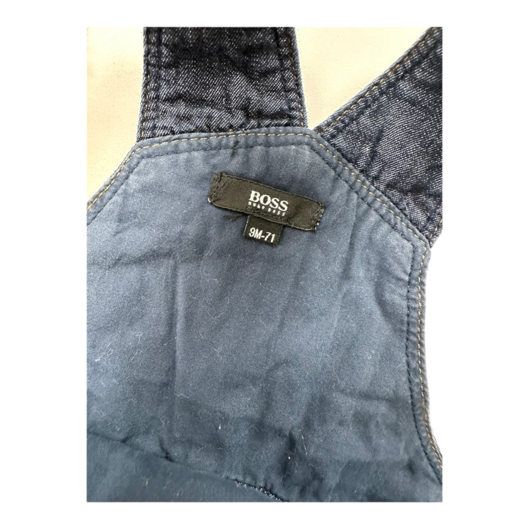HUGO BOSS - Blue denim dungarees - 9 months