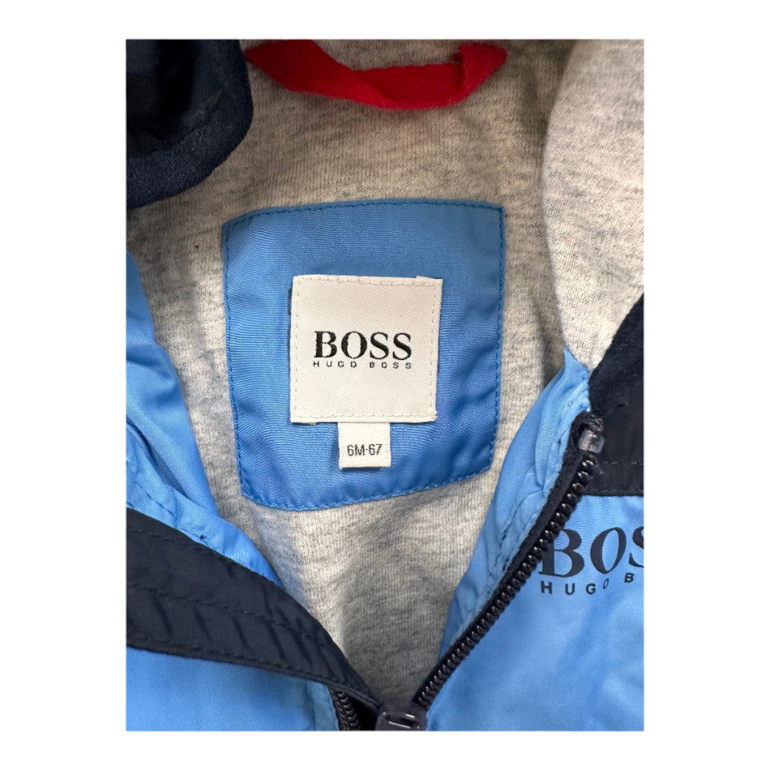 HUGO BOSS - blue windbreaker jacket - 6 months