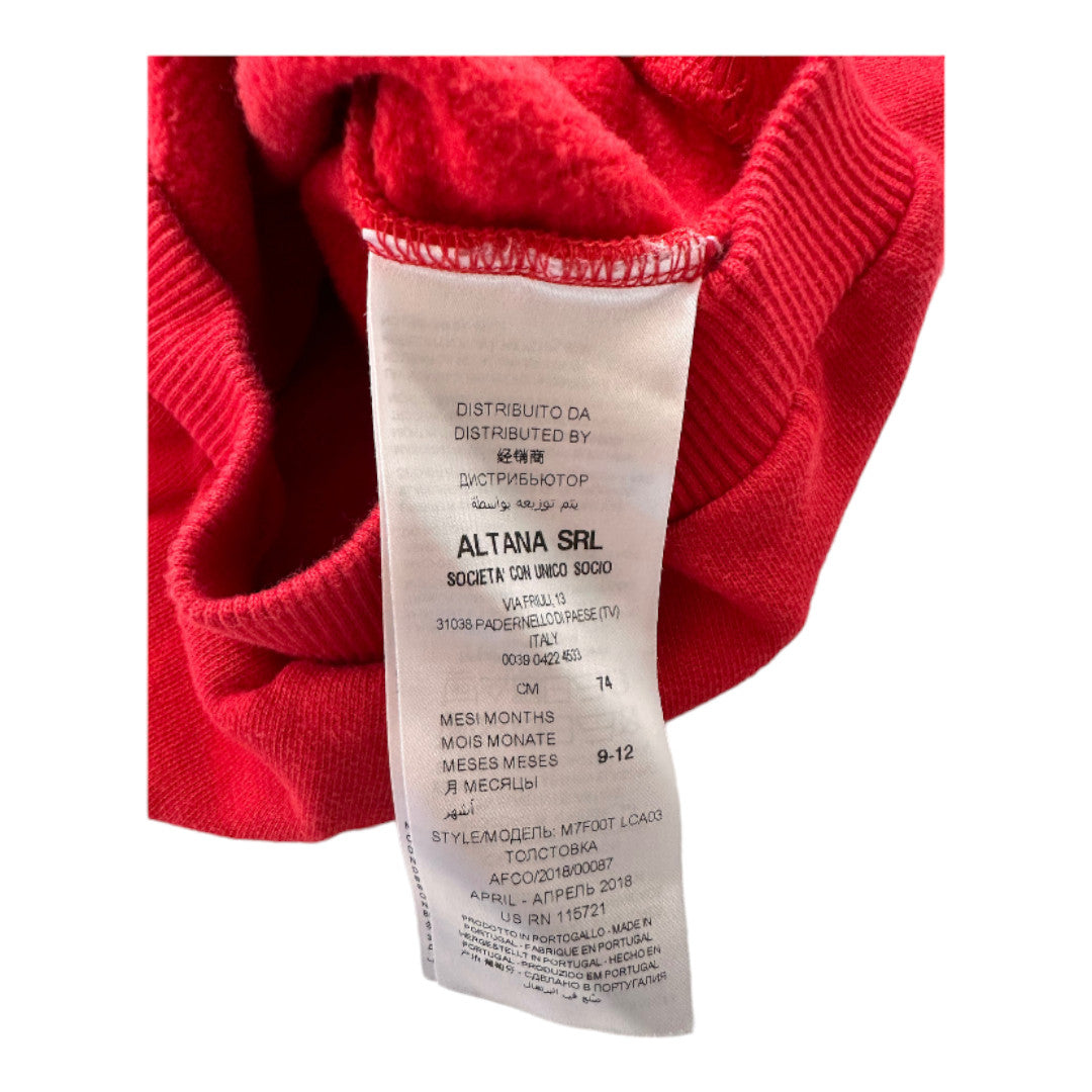 MOSCHINO - Rotes Sweatshirt mit Aufdrucken - 9 Monate