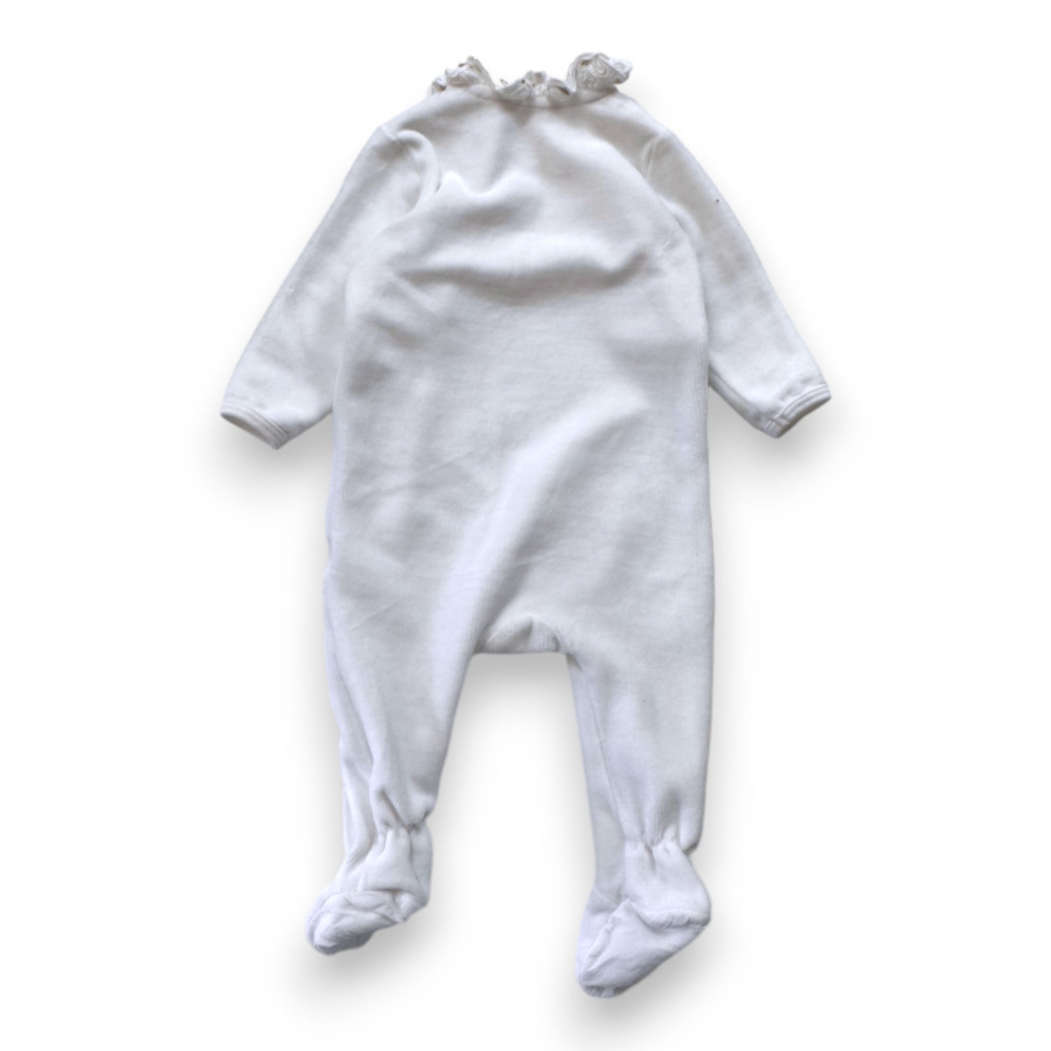 CHLOE - White pajamas with embroidered collar - 3 months