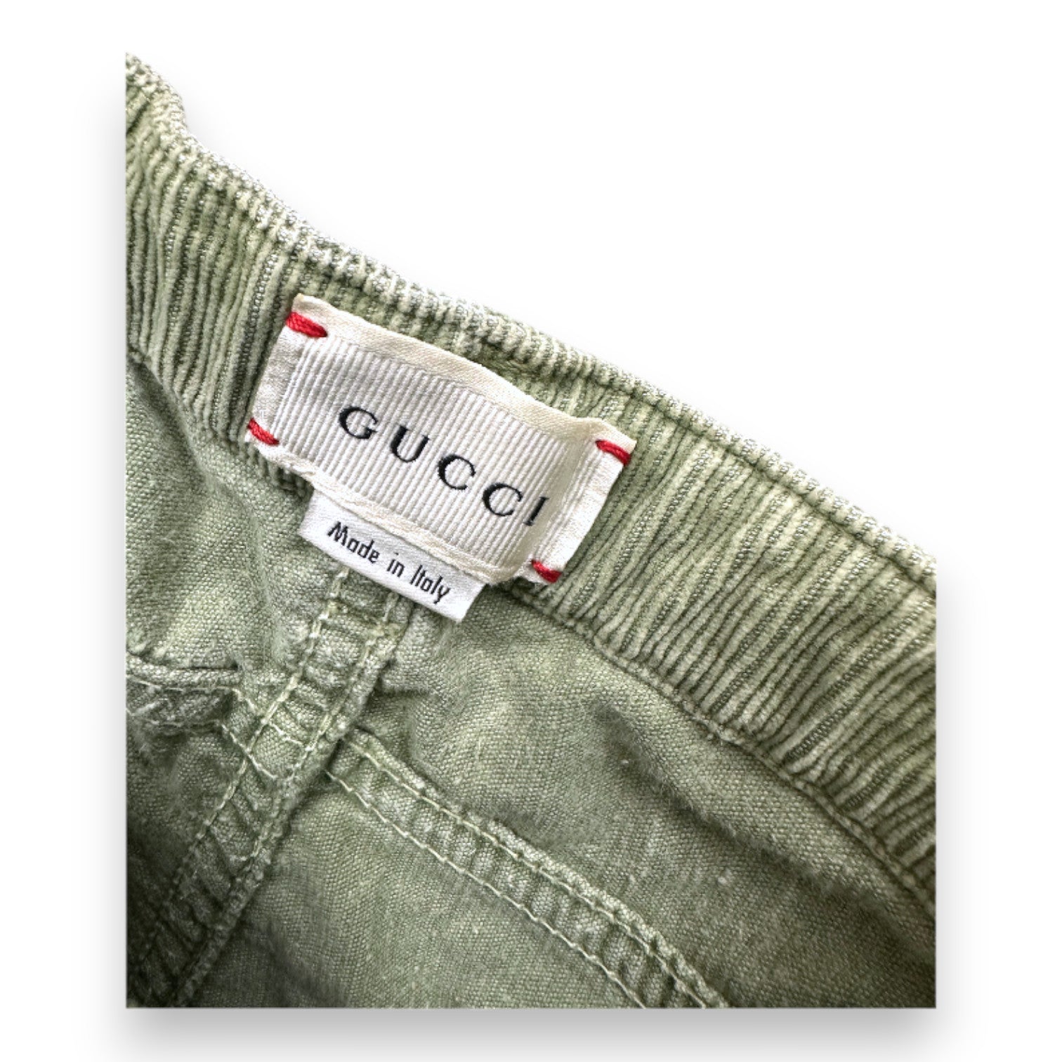 GUCCI - Pantalon vert en velours - 12 mois