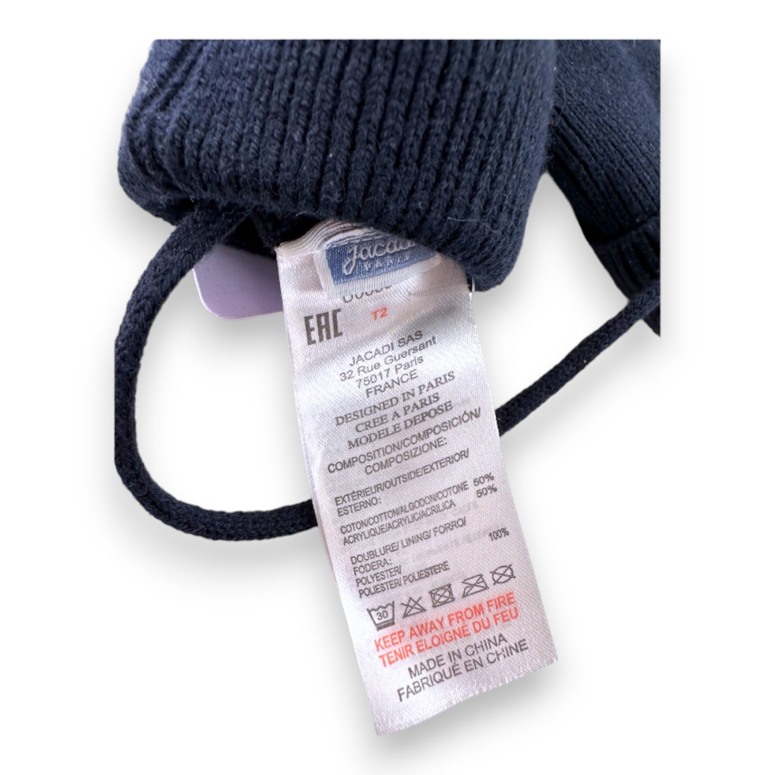 JACADI - Moufles bleu marines - 2 ans