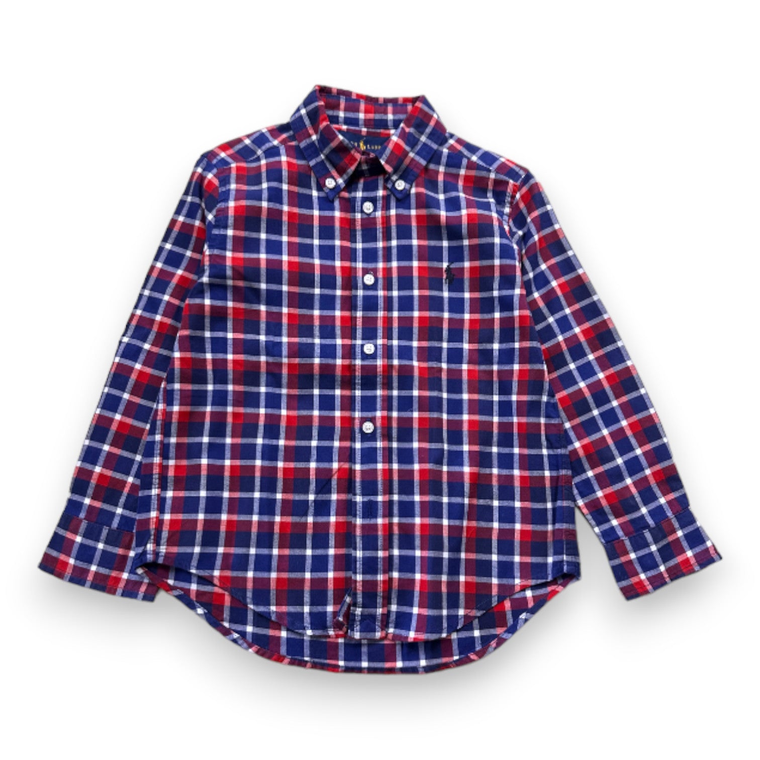 RALPH LAUREN - Rotes, blaues und weißes Hemd - 4 Jahre