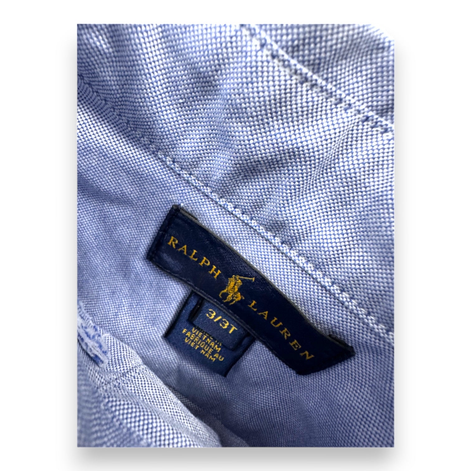 RALPH LAUREN - Blaues Langarmshirt - 3 Jahre