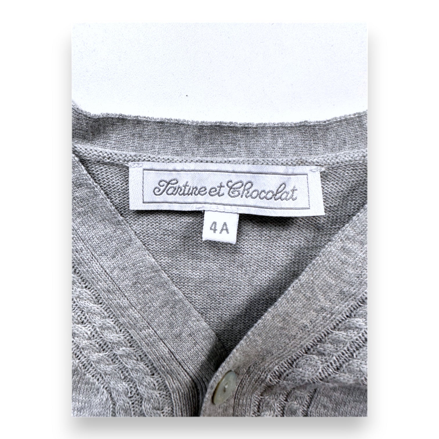 TARTINE &amp; CHOCOLAT - Grey cardigan with details - 4 years