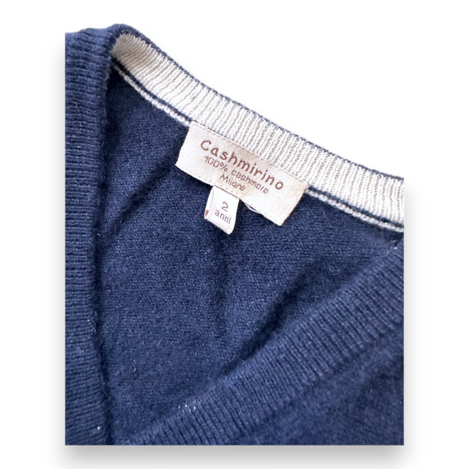 CASHMIRINO - navy blue cashmere cardigan - 2 years