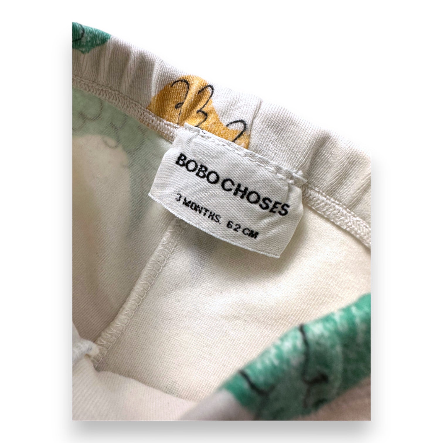 BOBO CHOSES - Beige leggings with prints - 3 months