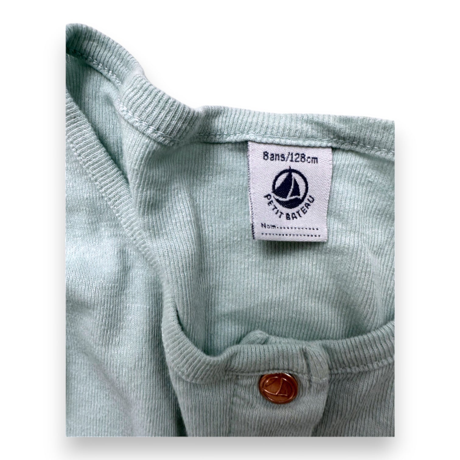 PETIT BATEAU - Blue long-sleeved t-shirt - 8 years