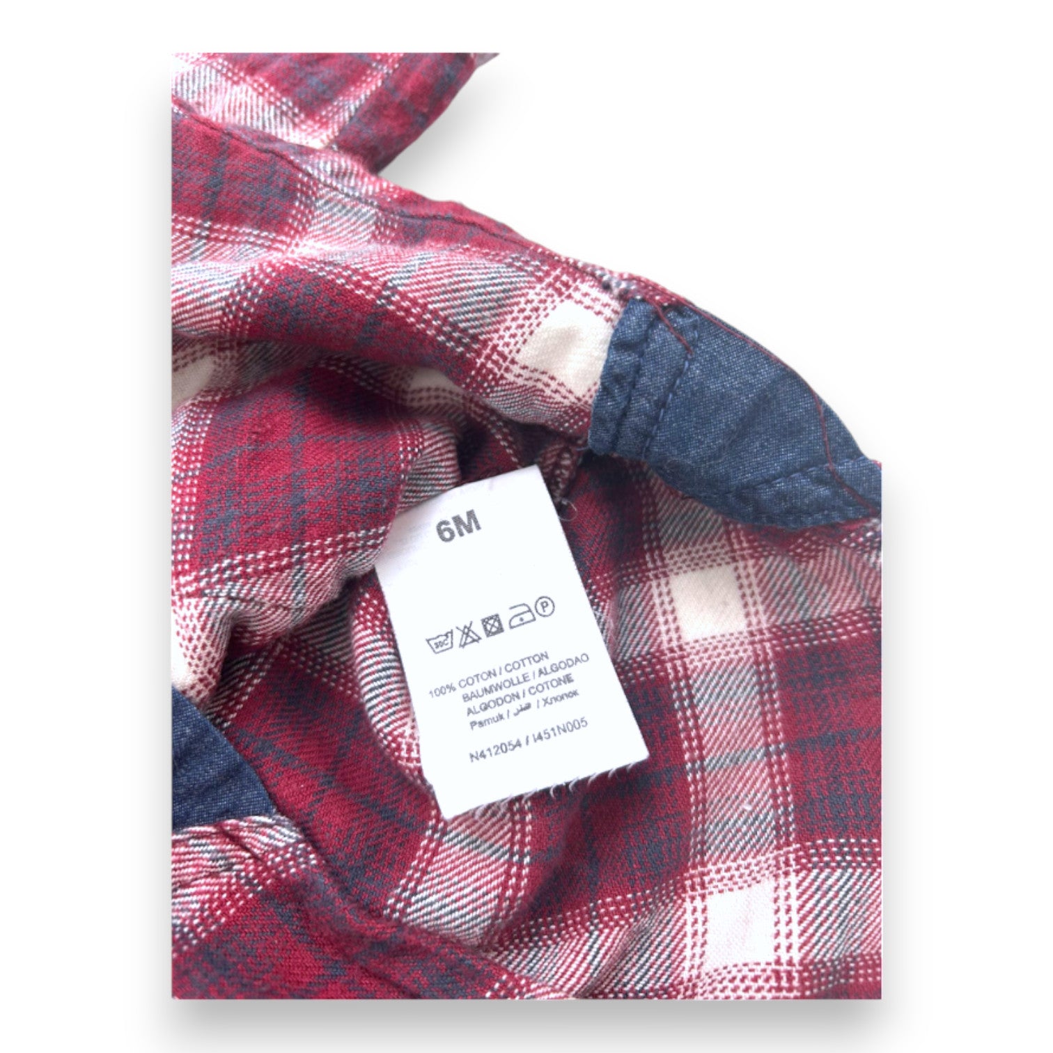 LEVI'S - Red plaid shirt - 6 months
