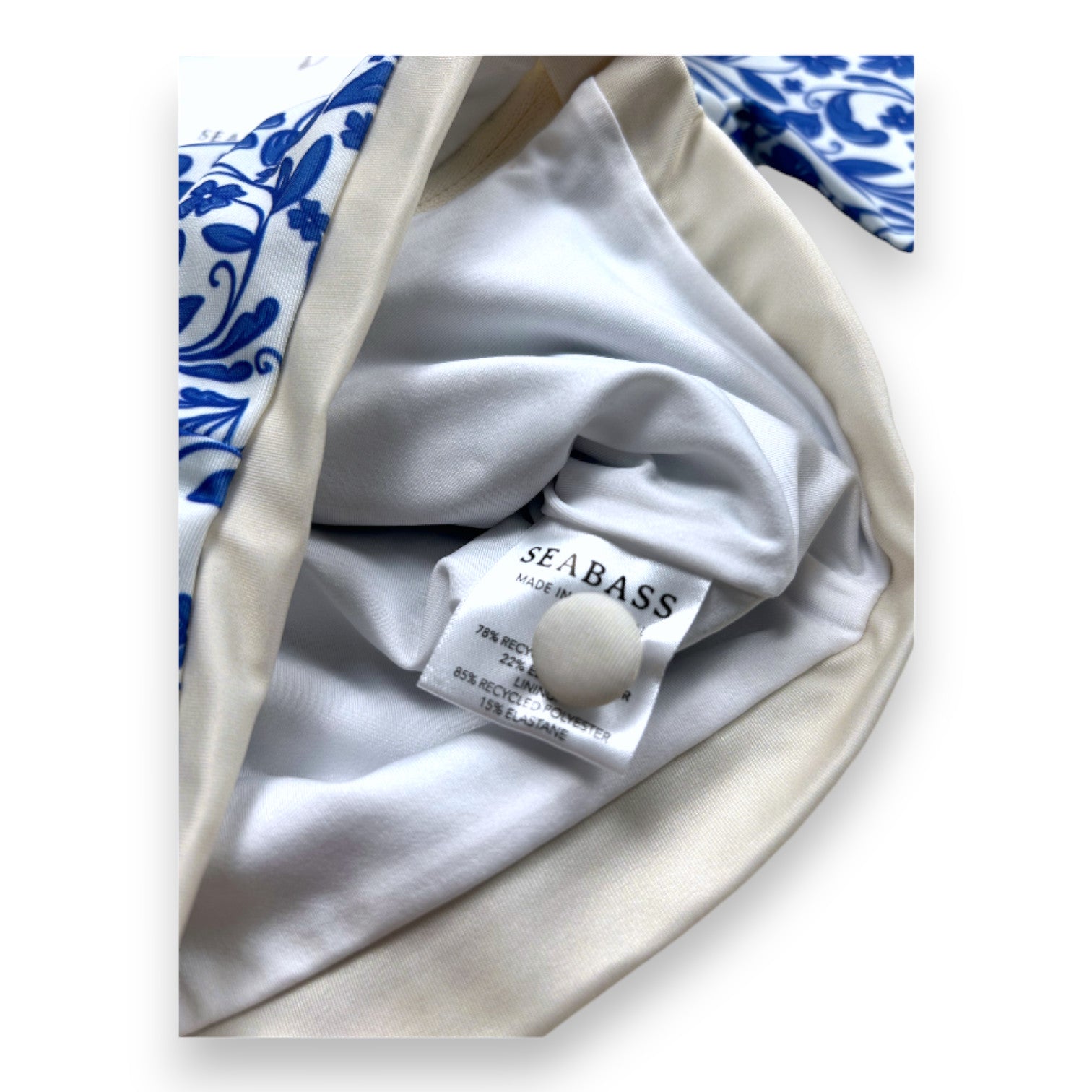 SEA BASS - White and blue patterned swimsuit set - 2 years