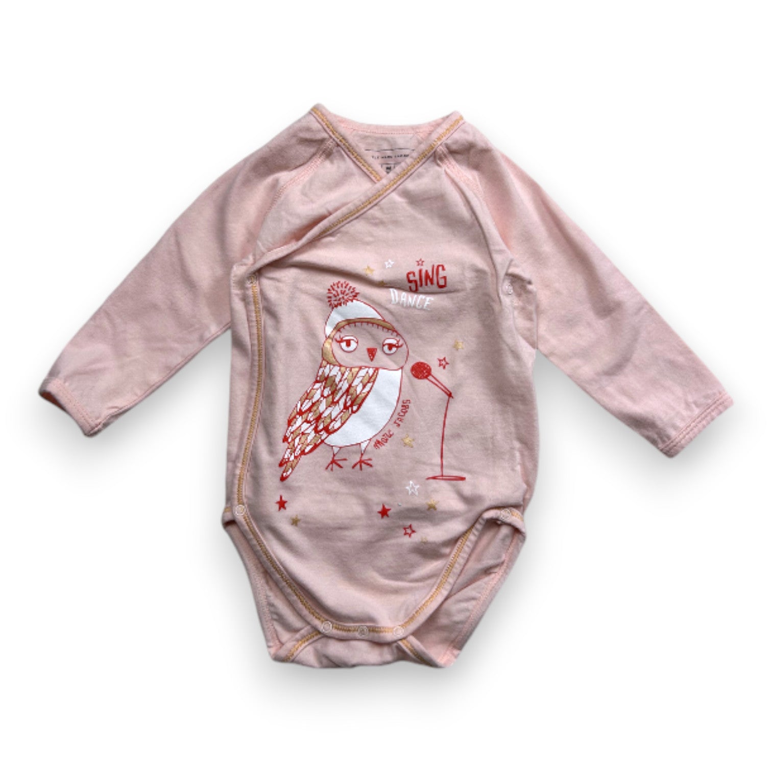 LITTLE MARC JACOBS - Rosa Langarm-Body mit Prints - 9 Monate